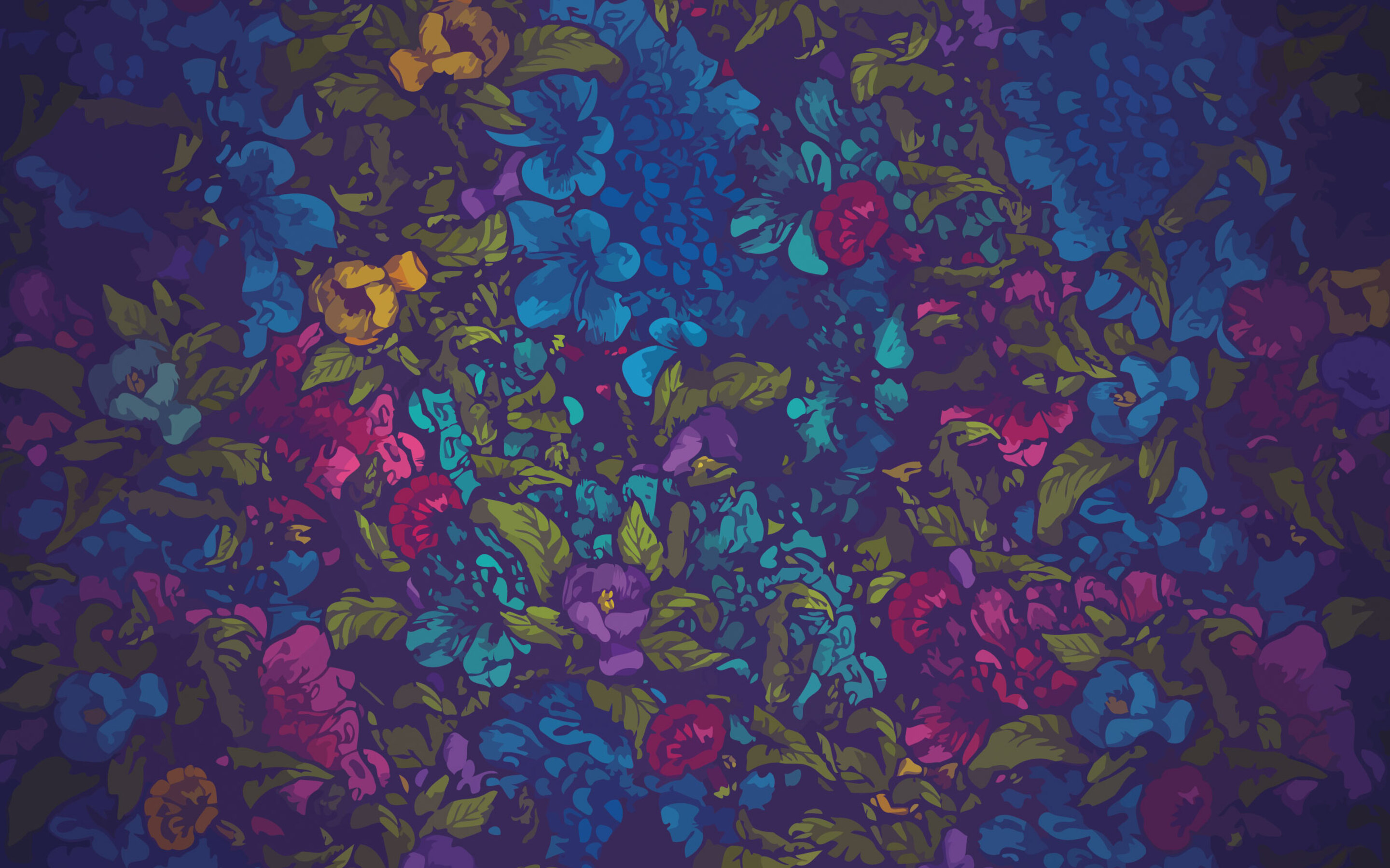 Blue Flower Texture 4K Wallpapers