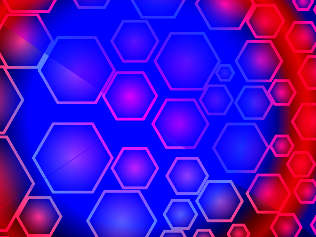 Pink Blue 4K Hexagon Wallpapers