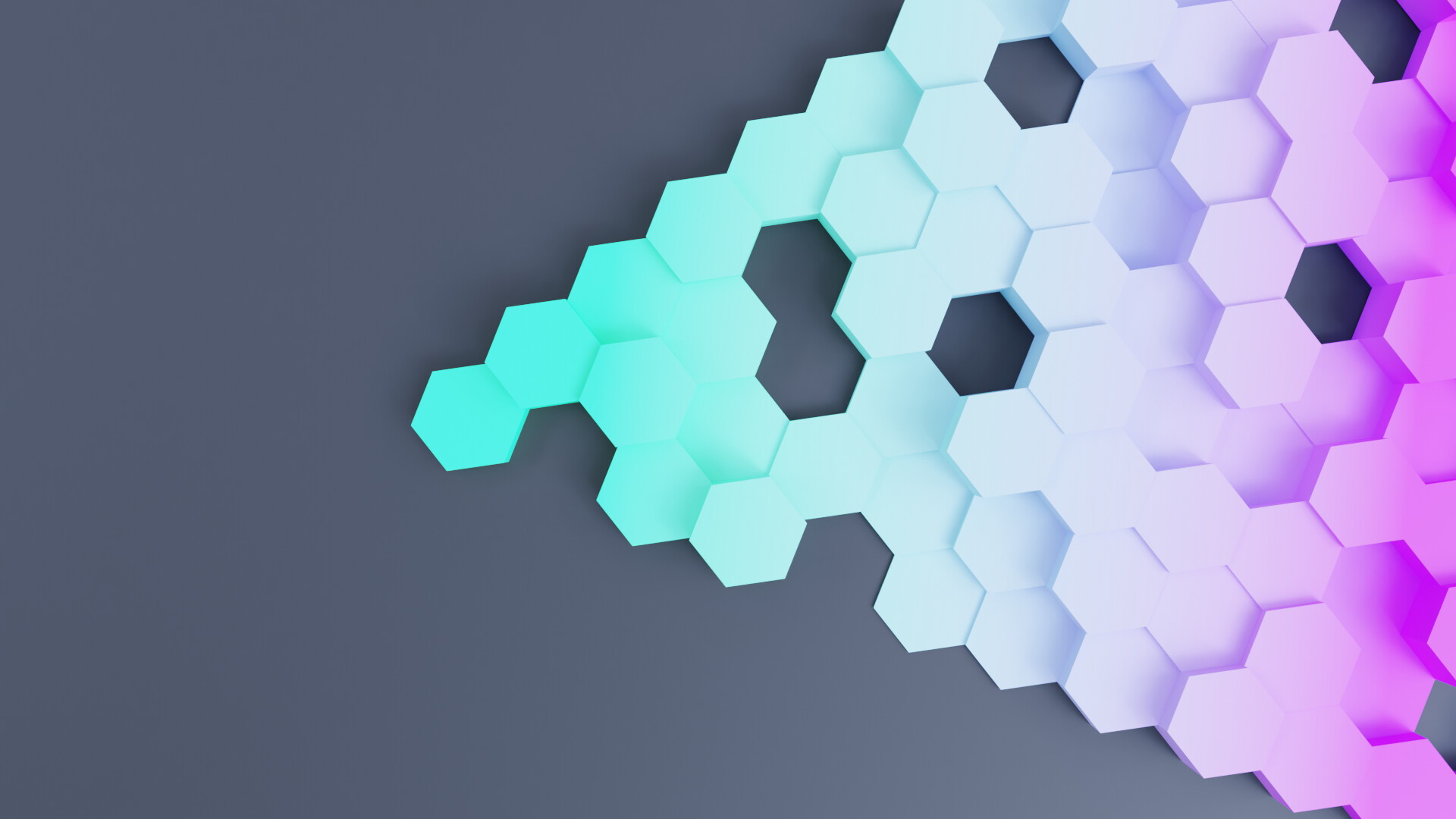 Pink Blue 4K Hexagon Wallpapers