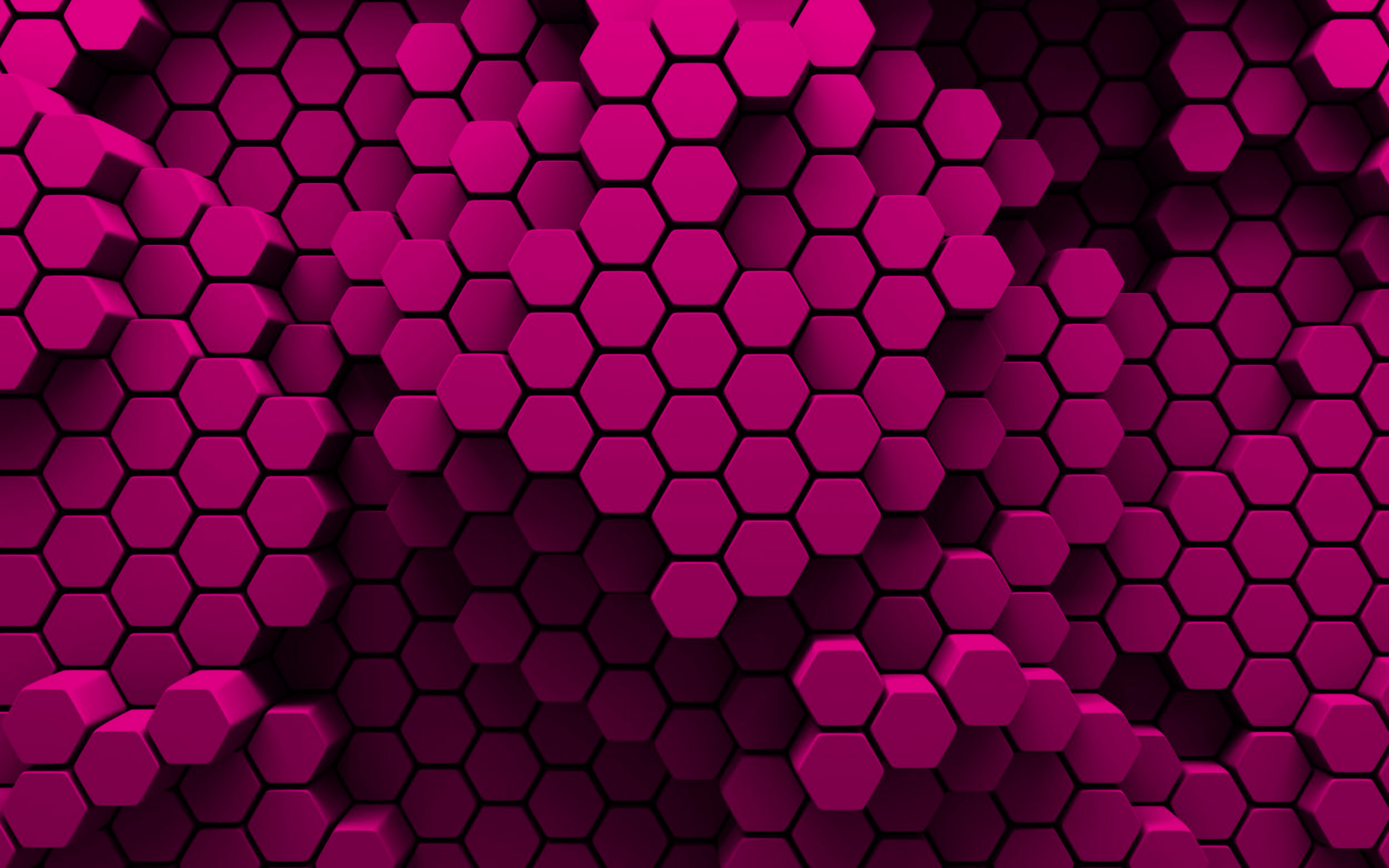 Pink Blue 4K Hexagon Wallpapers