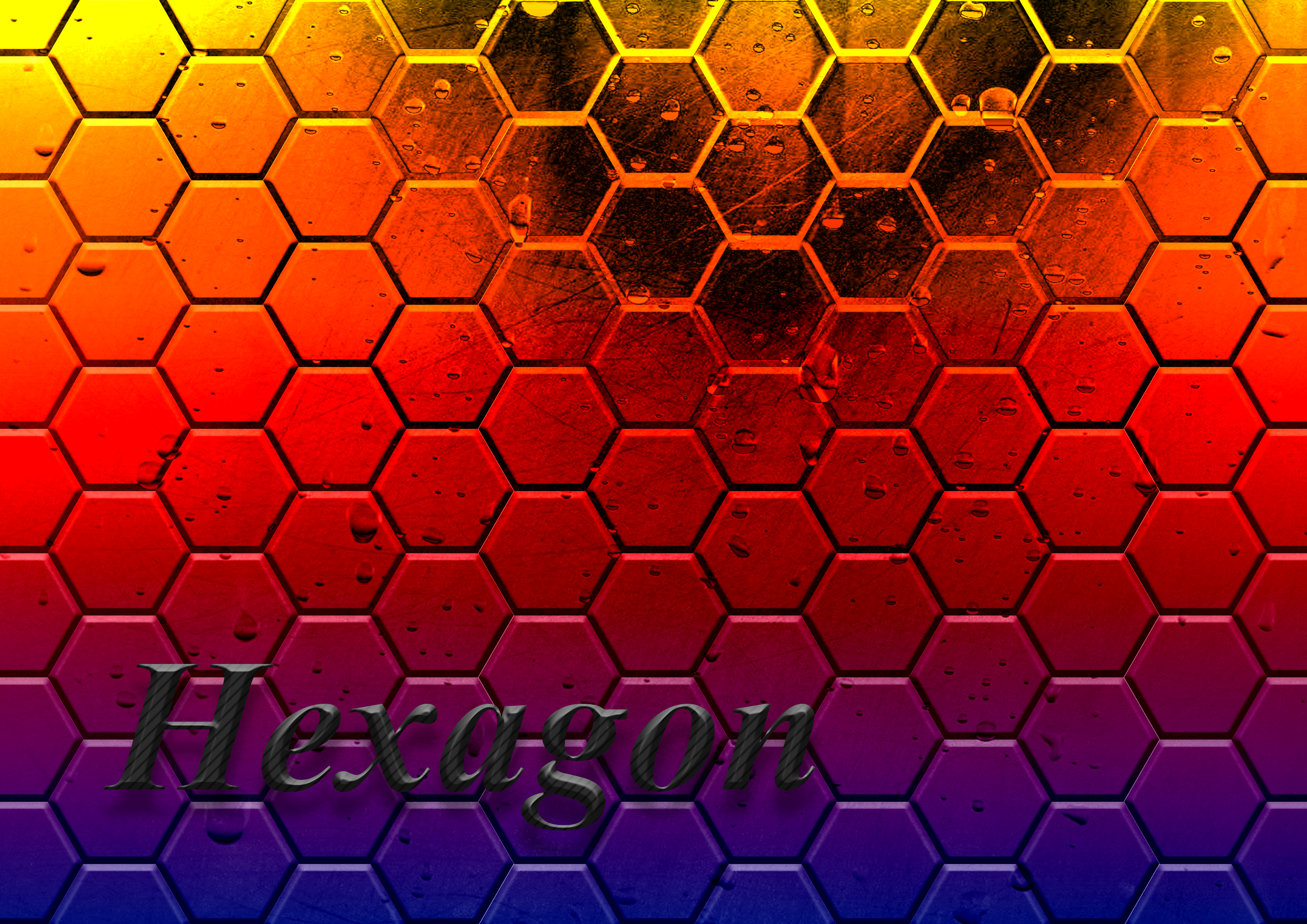 Pink Blue 4K Hexagon Wallpapers