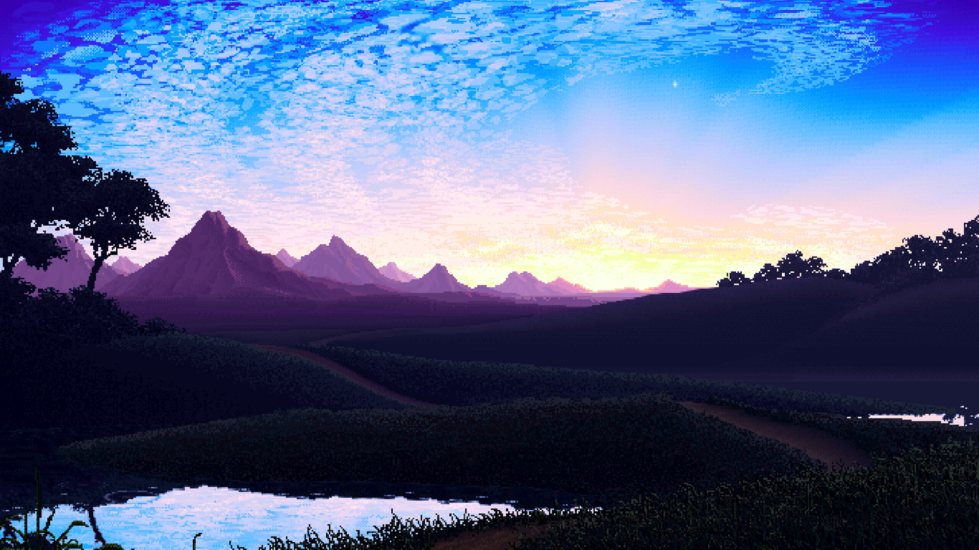 Landscape Grid Art 4K Wallpapers