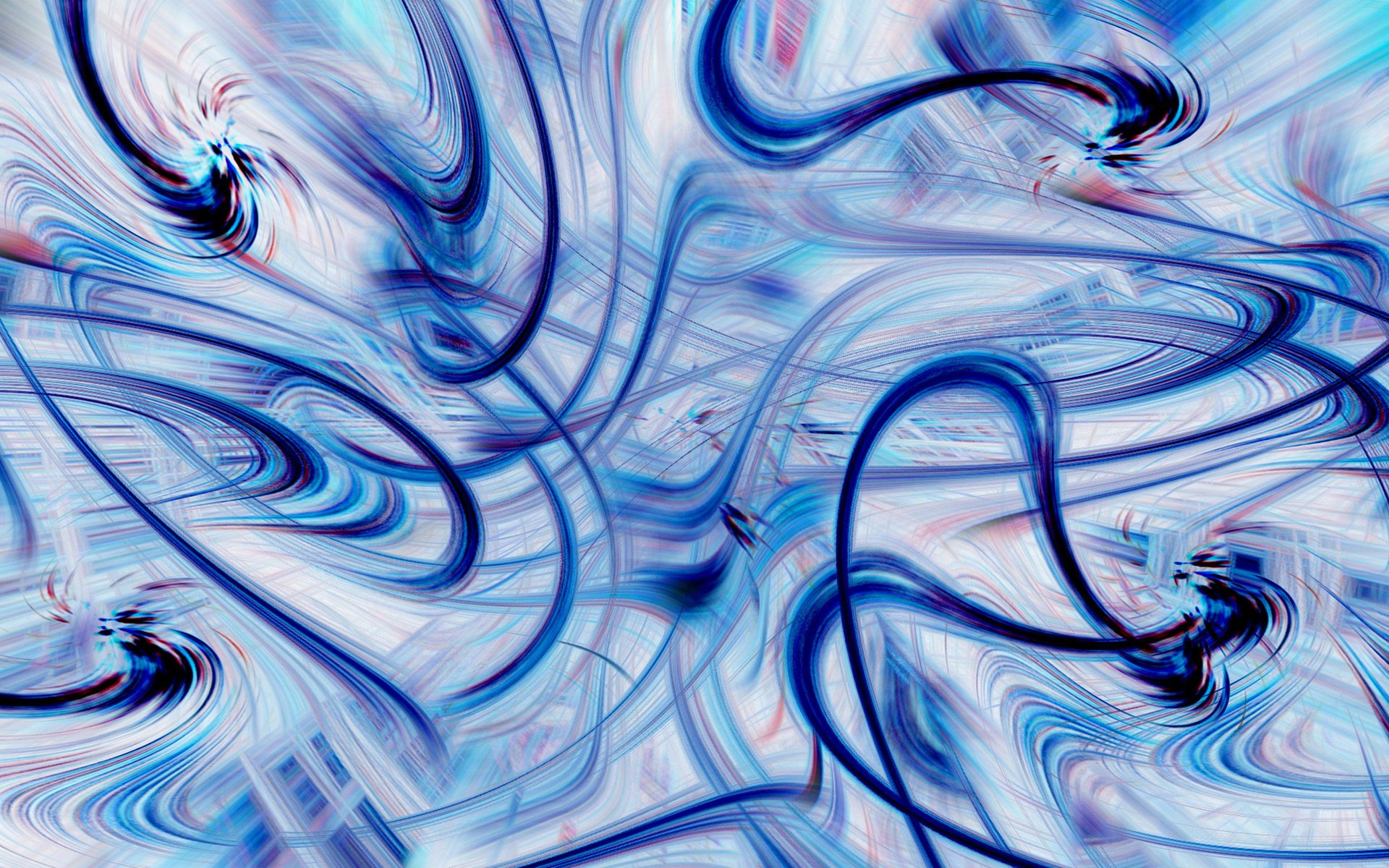 Blue Swirl Abstract Art Wallpapers