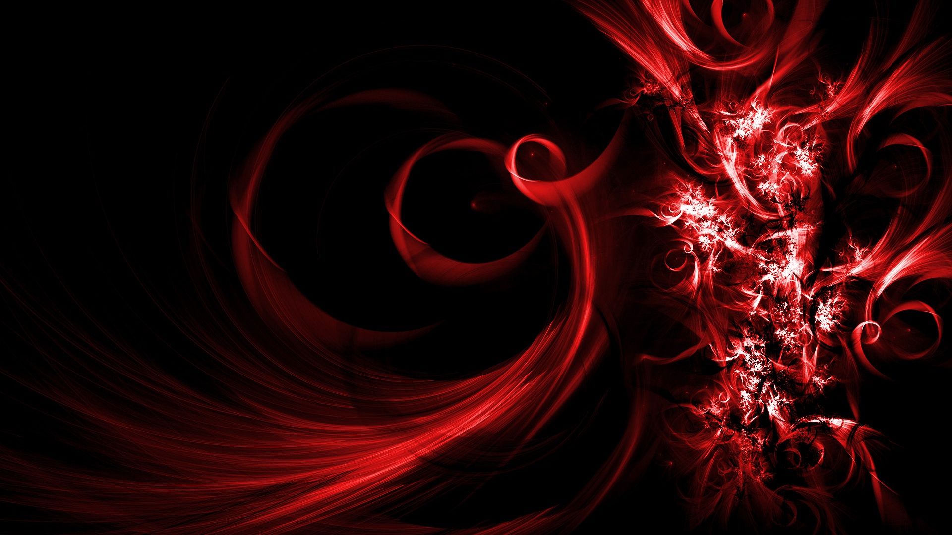 4K Black Red Hyphen Swirl Wallpapers