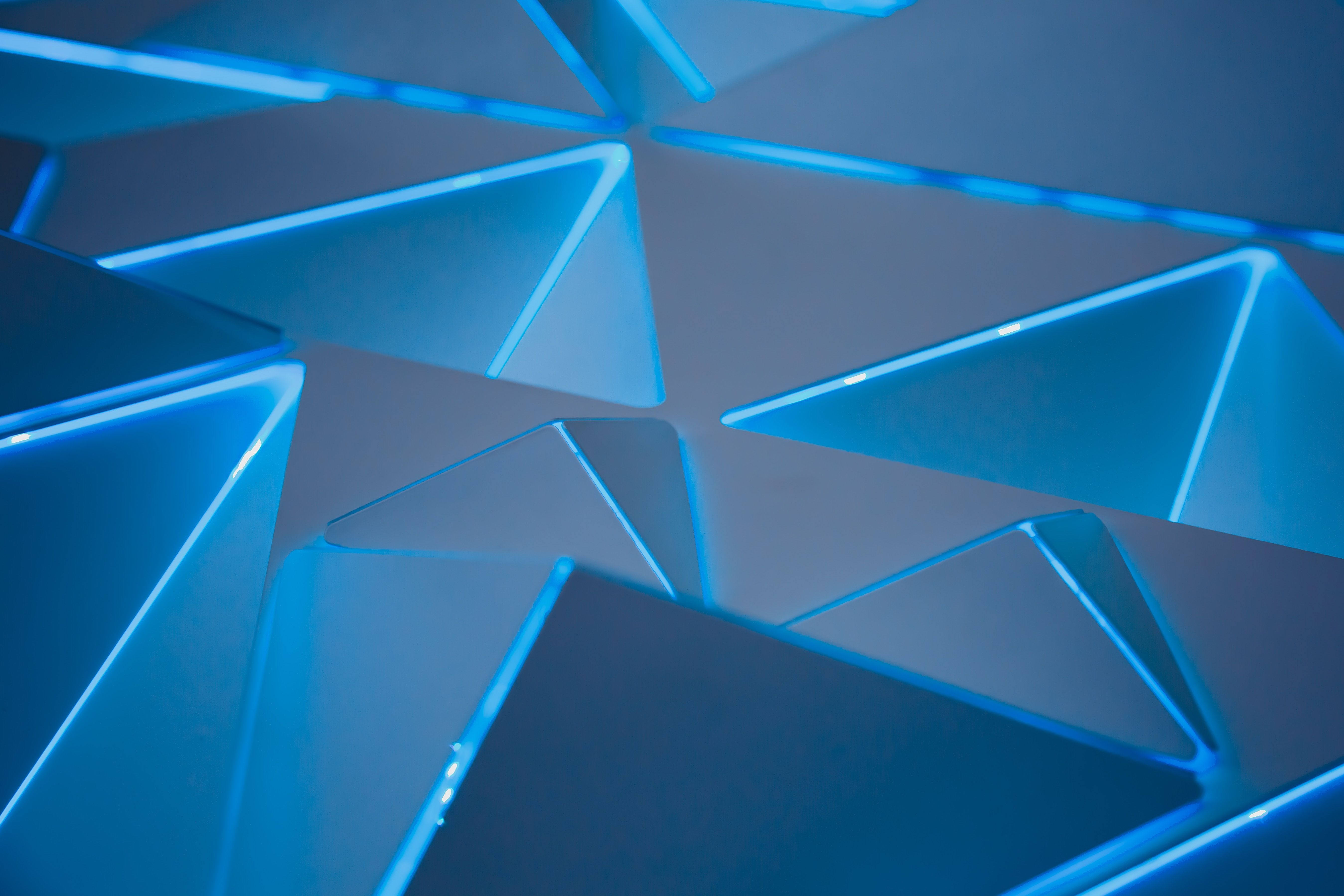 Multiple Geometry Blue Shapes Wallpapers