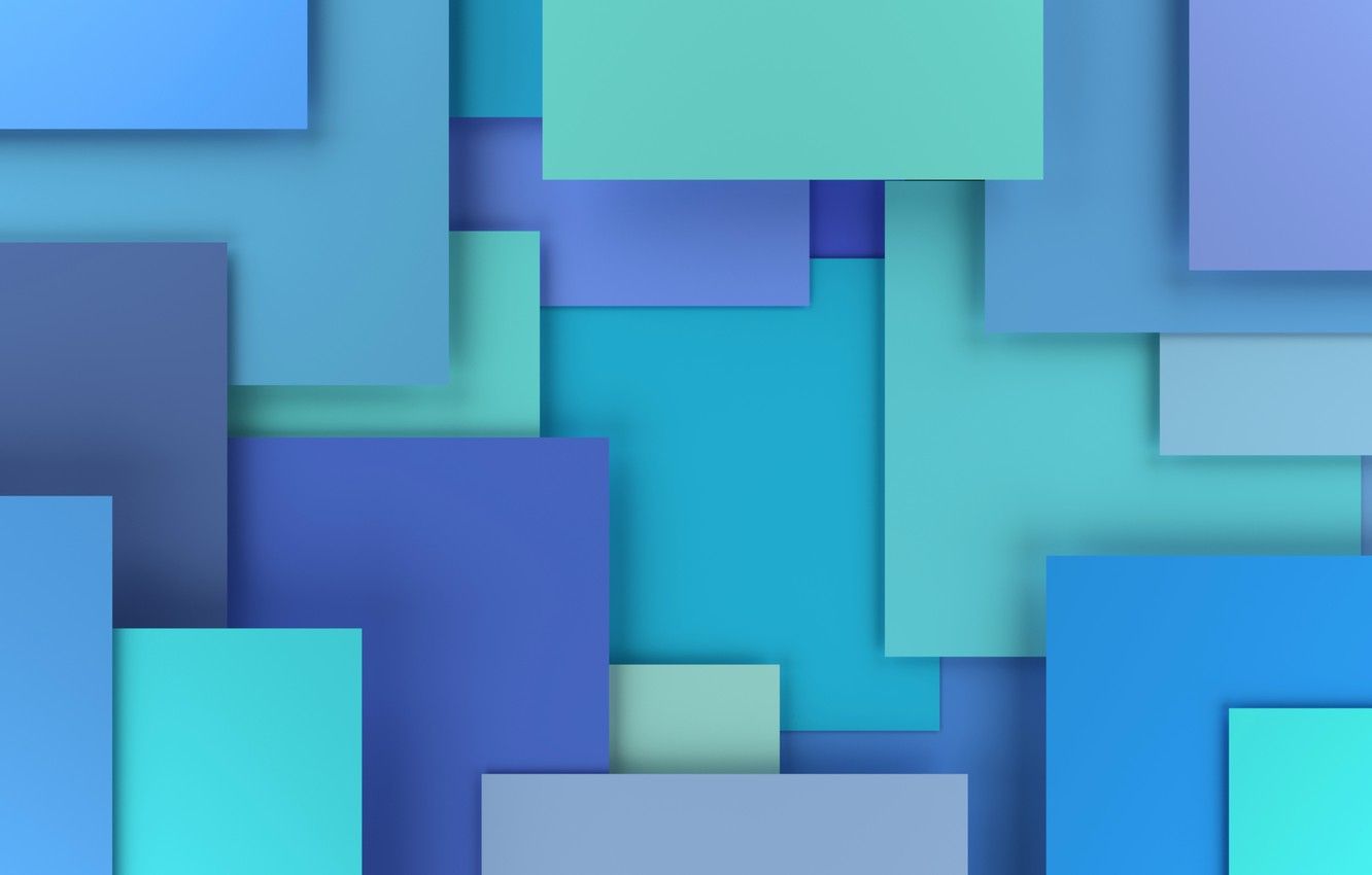 Multiple Geometry Blue Shapes Wallpapers