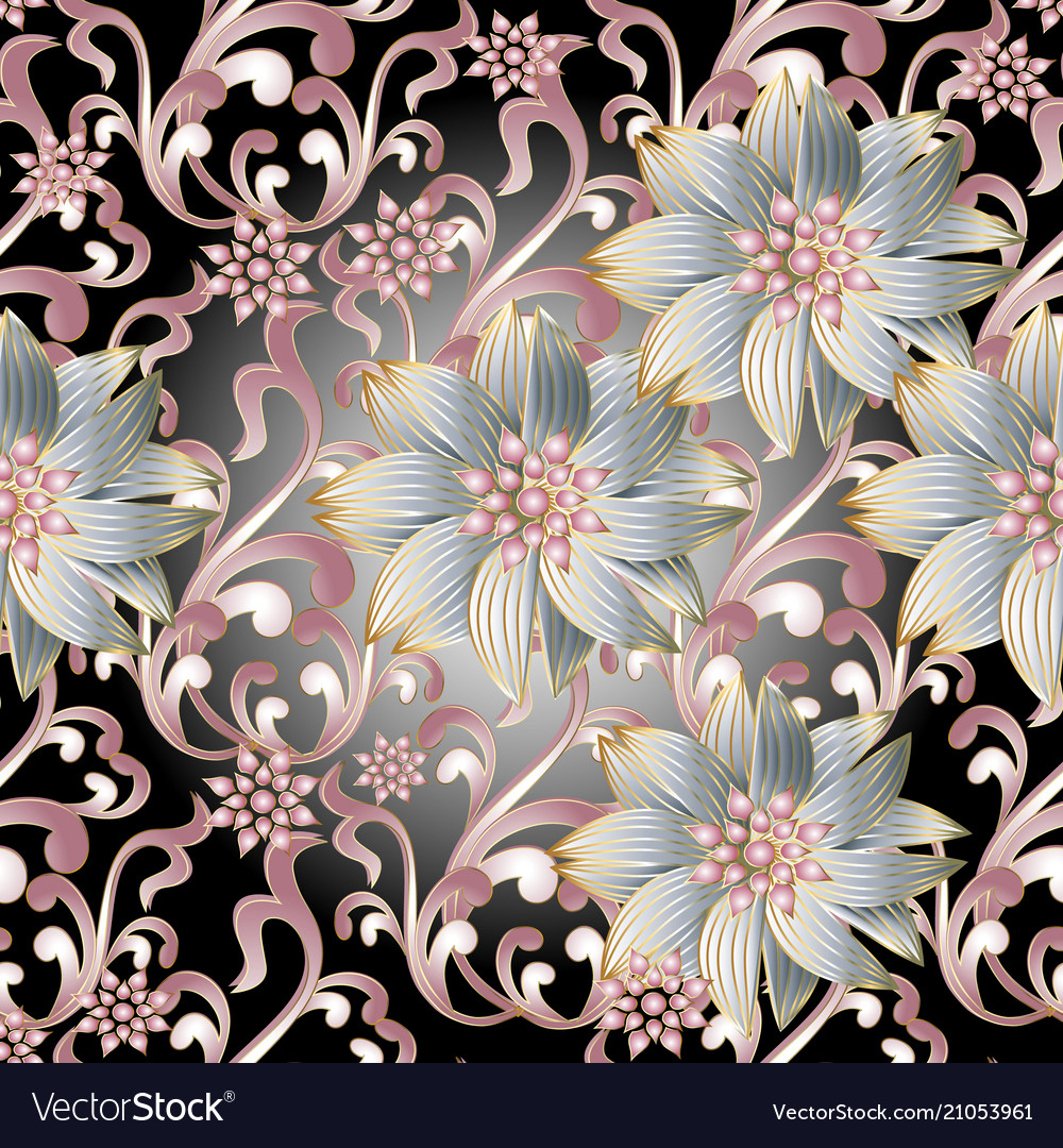 Flowers 3D Pattern Wallpapers