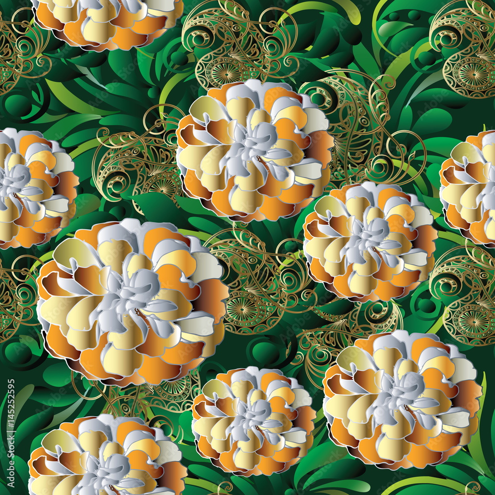 Flowers 3D Pattern Wallpapers