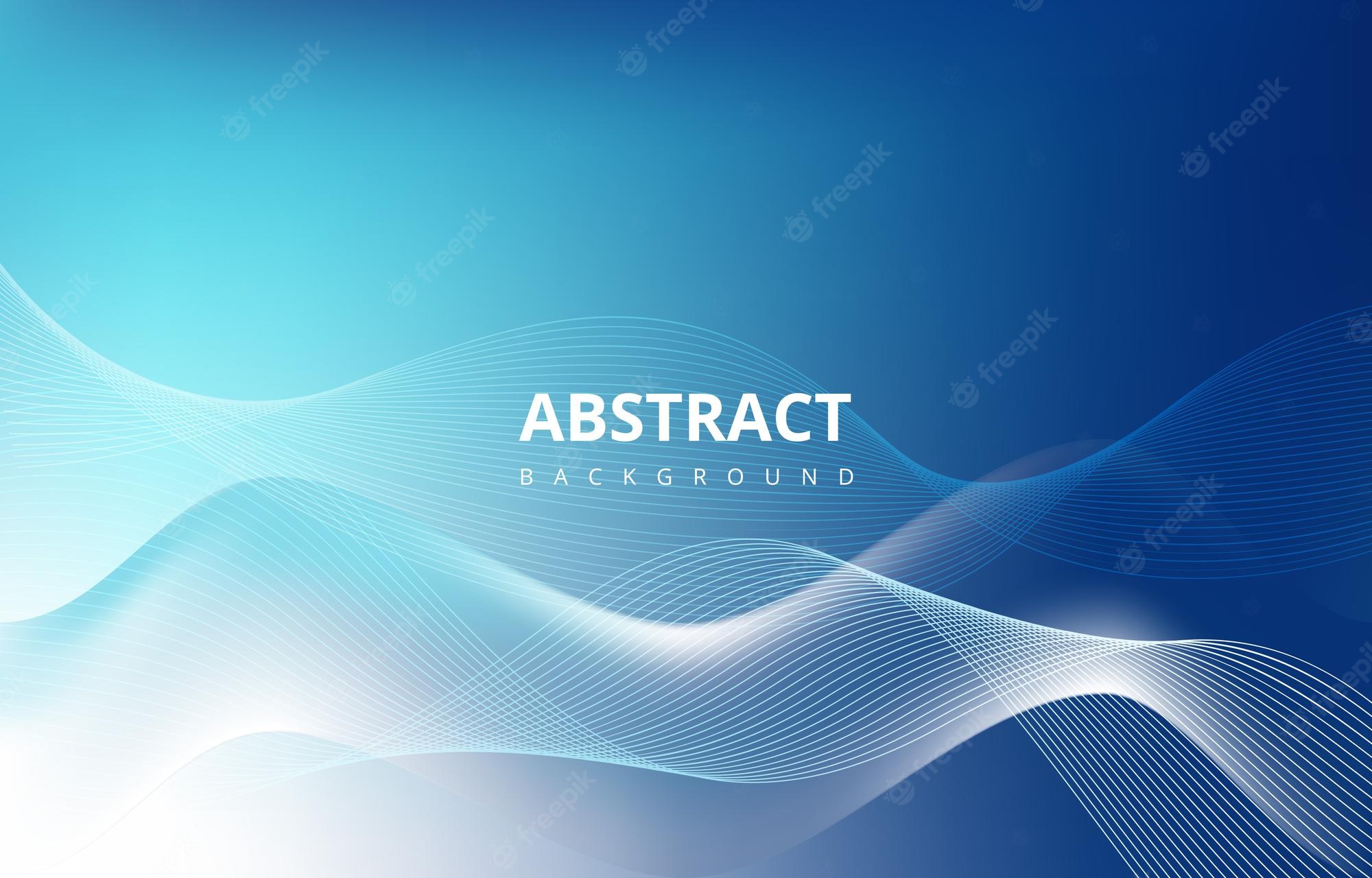 Blue Abstract Wave Illustration Wallpapers