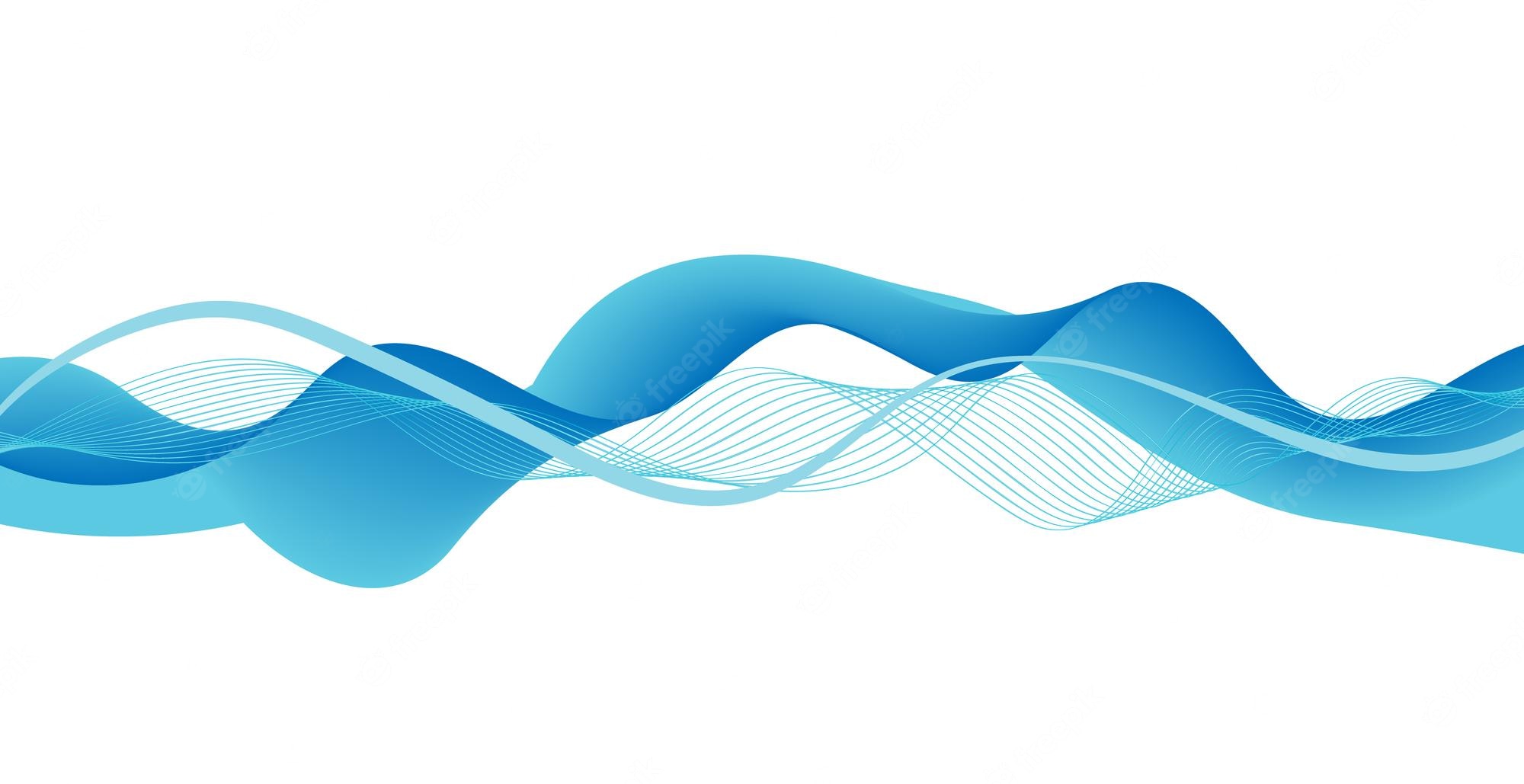 Blue Abstract Wave Illustration Wallpapers