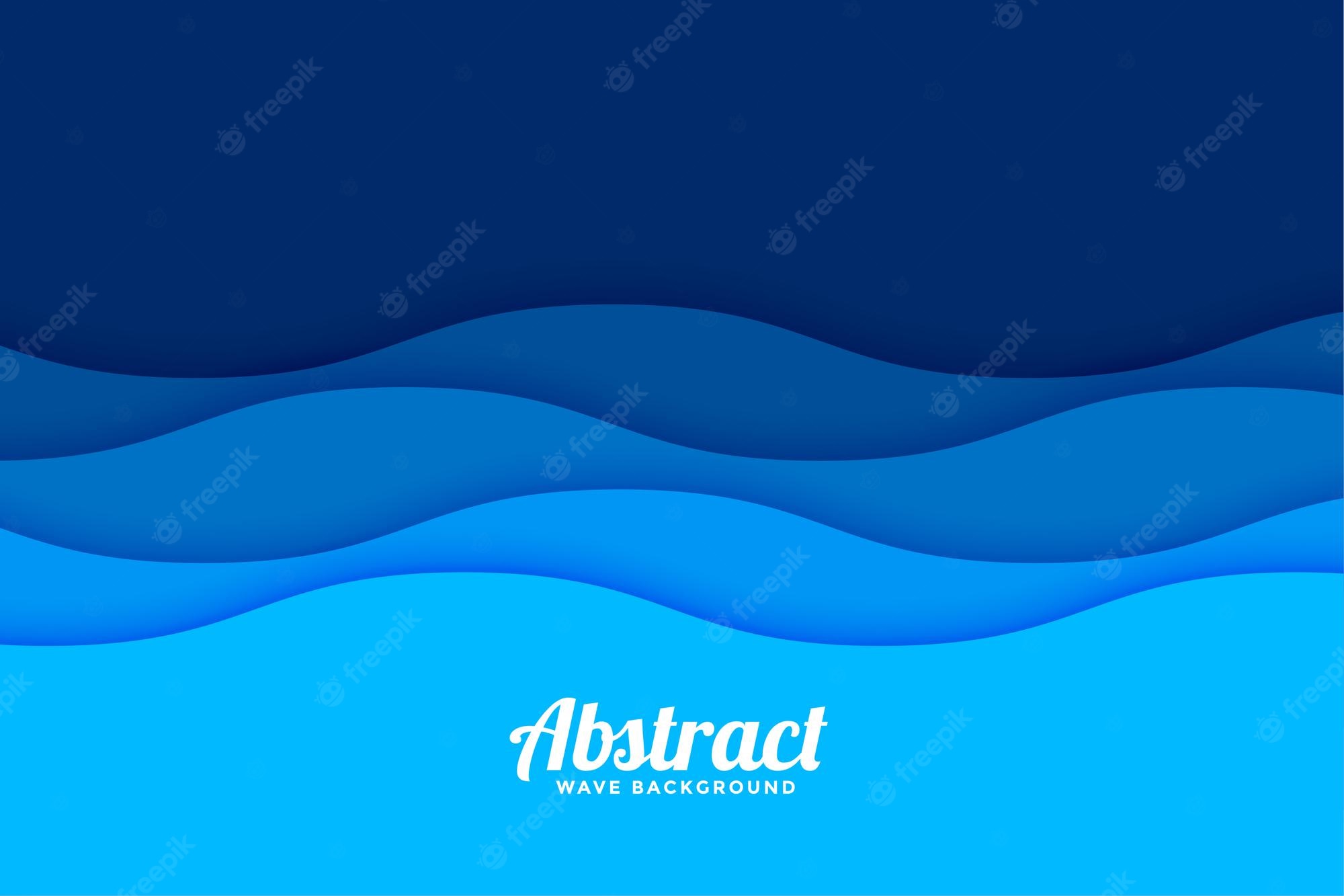 Blue Abstract Wave Illustration Wallpapers