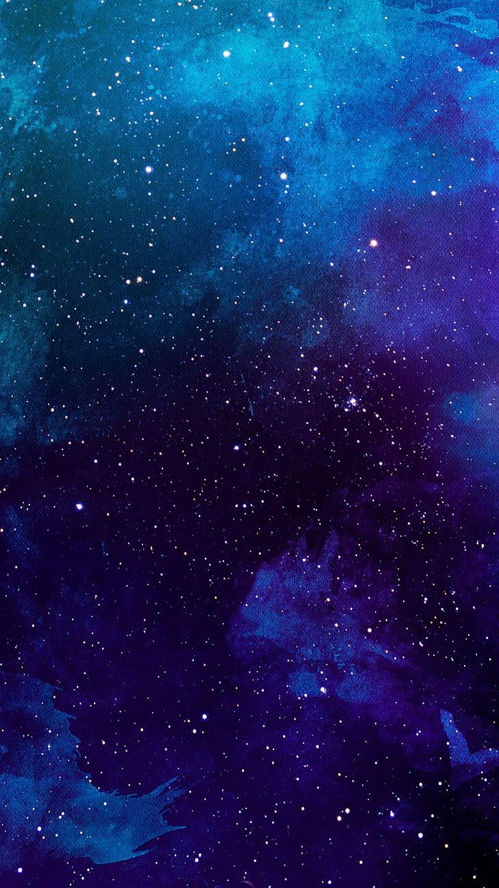 Blue Galaxy Space Digital Wallpapers