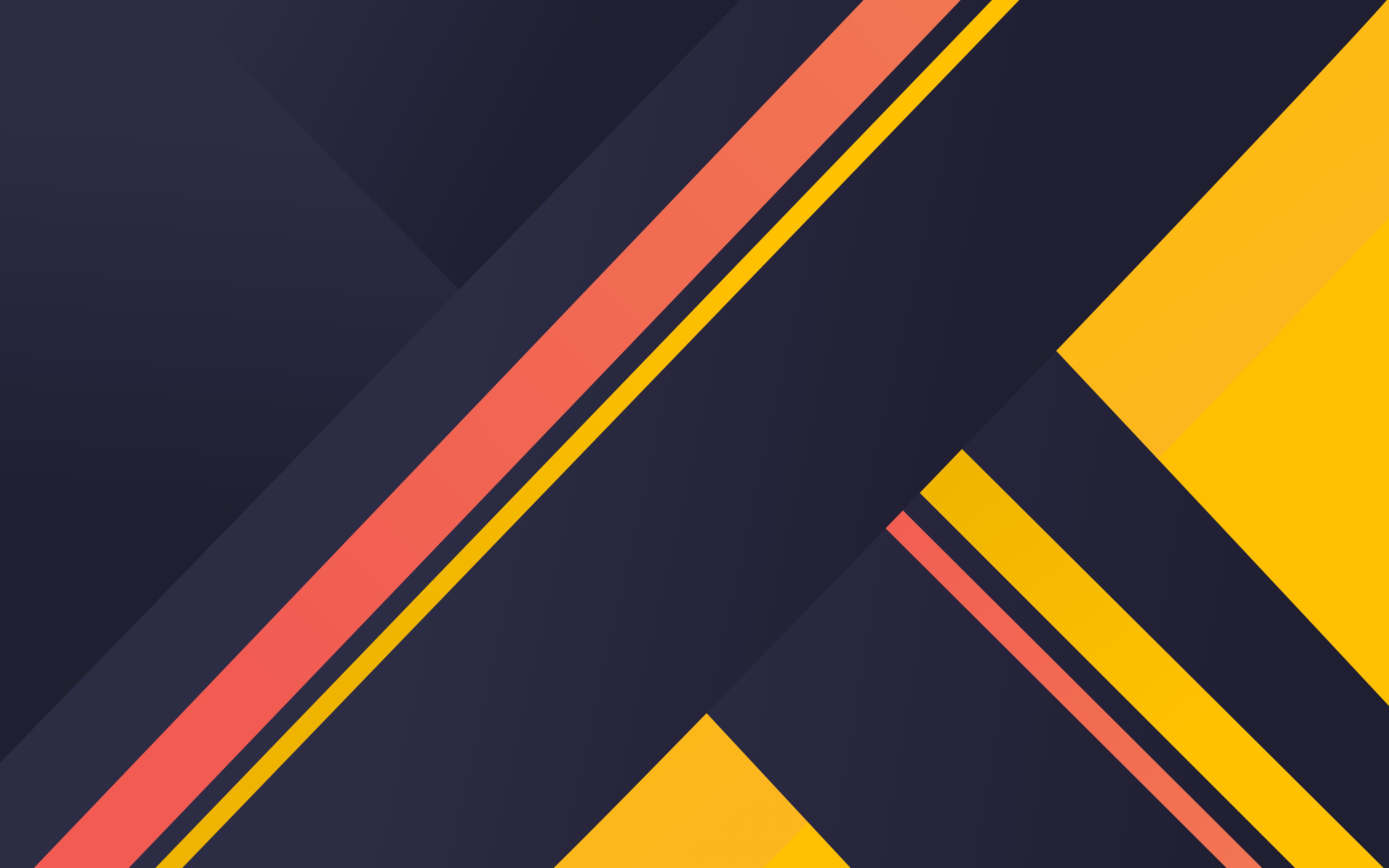 Yellow Red Blue Color Stripe 4K Wallpapers