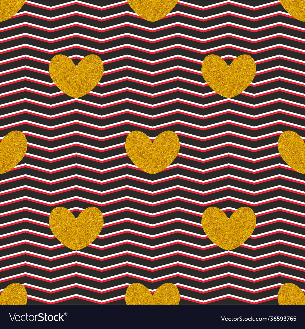 Zig Zag Hearts Pattern Wallpapers