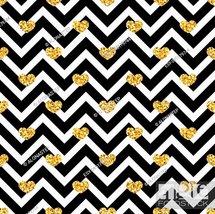 Zig Zag Hearts Pattern Wallpapers