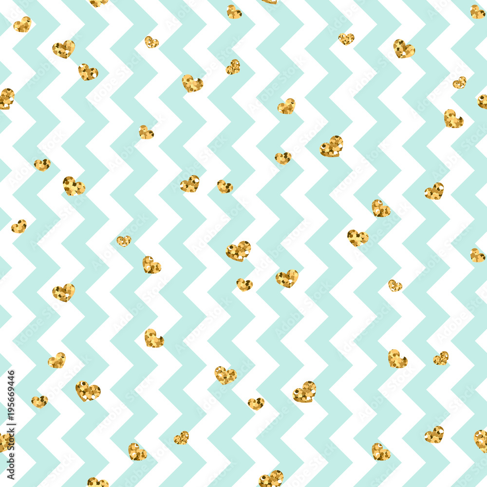 Zig Zag Hearts Pattern Wallpapers