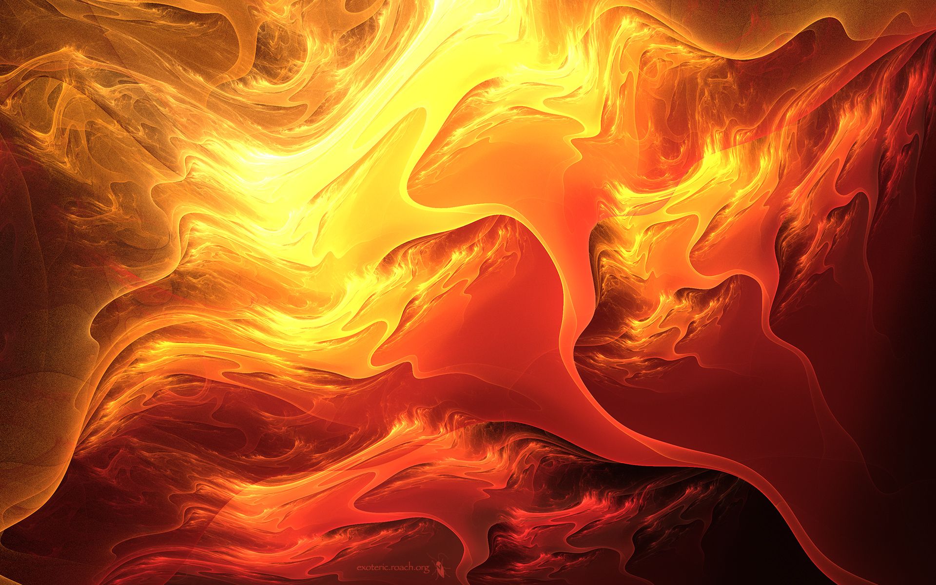 Abstract Fire Waves Art Wallpapers