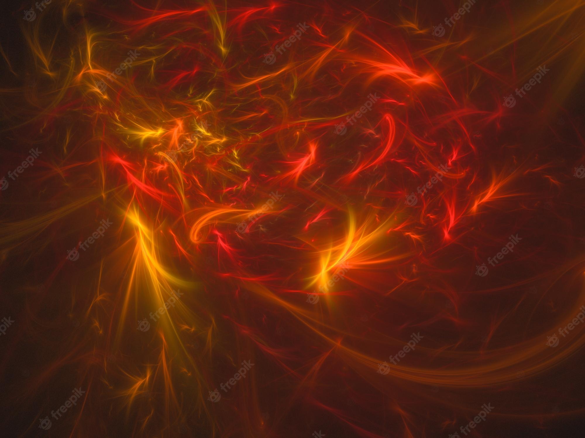 Abstract Fire Waves Art Wallpapers