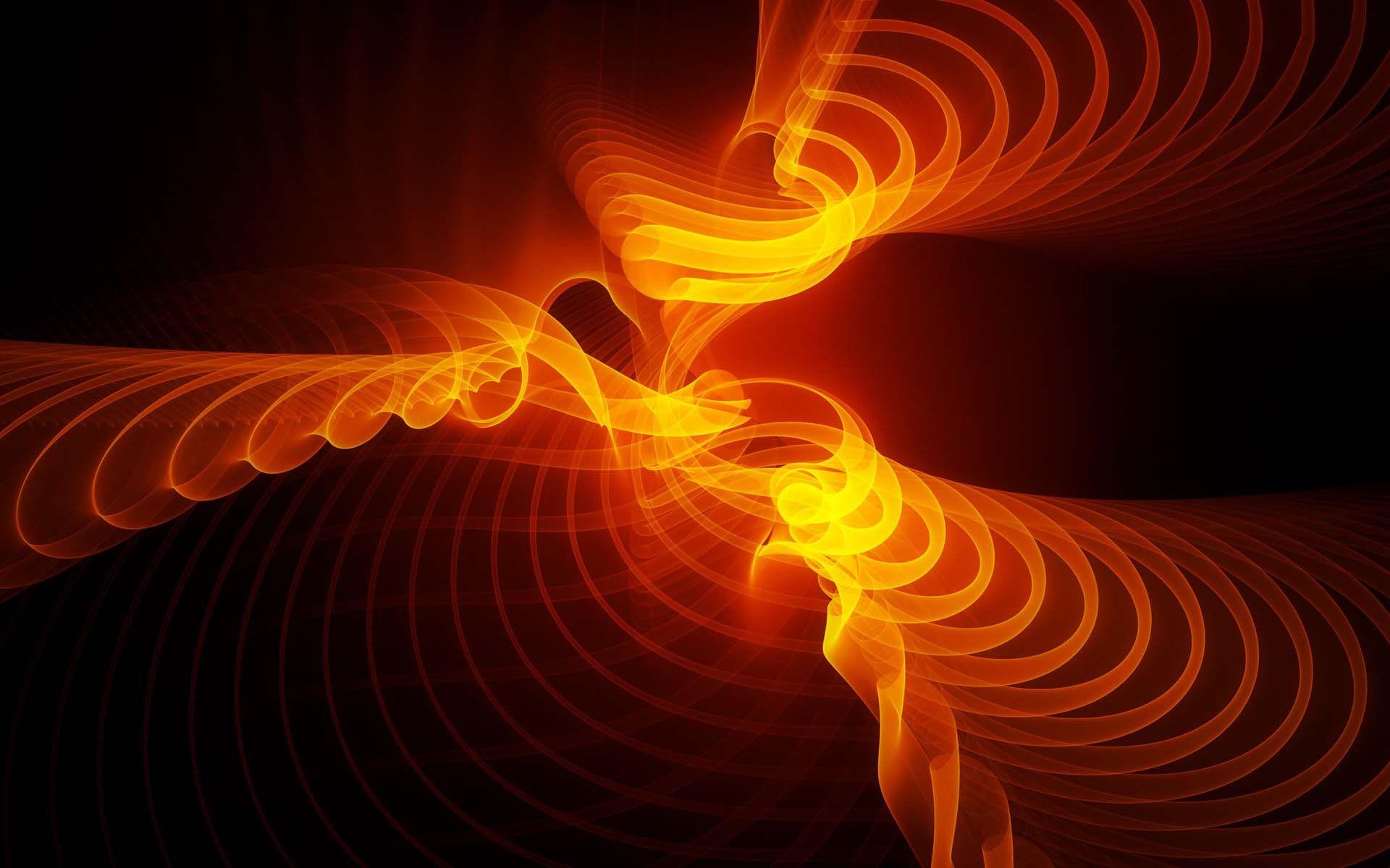 Abstract Fire Waves Art Wallpapers