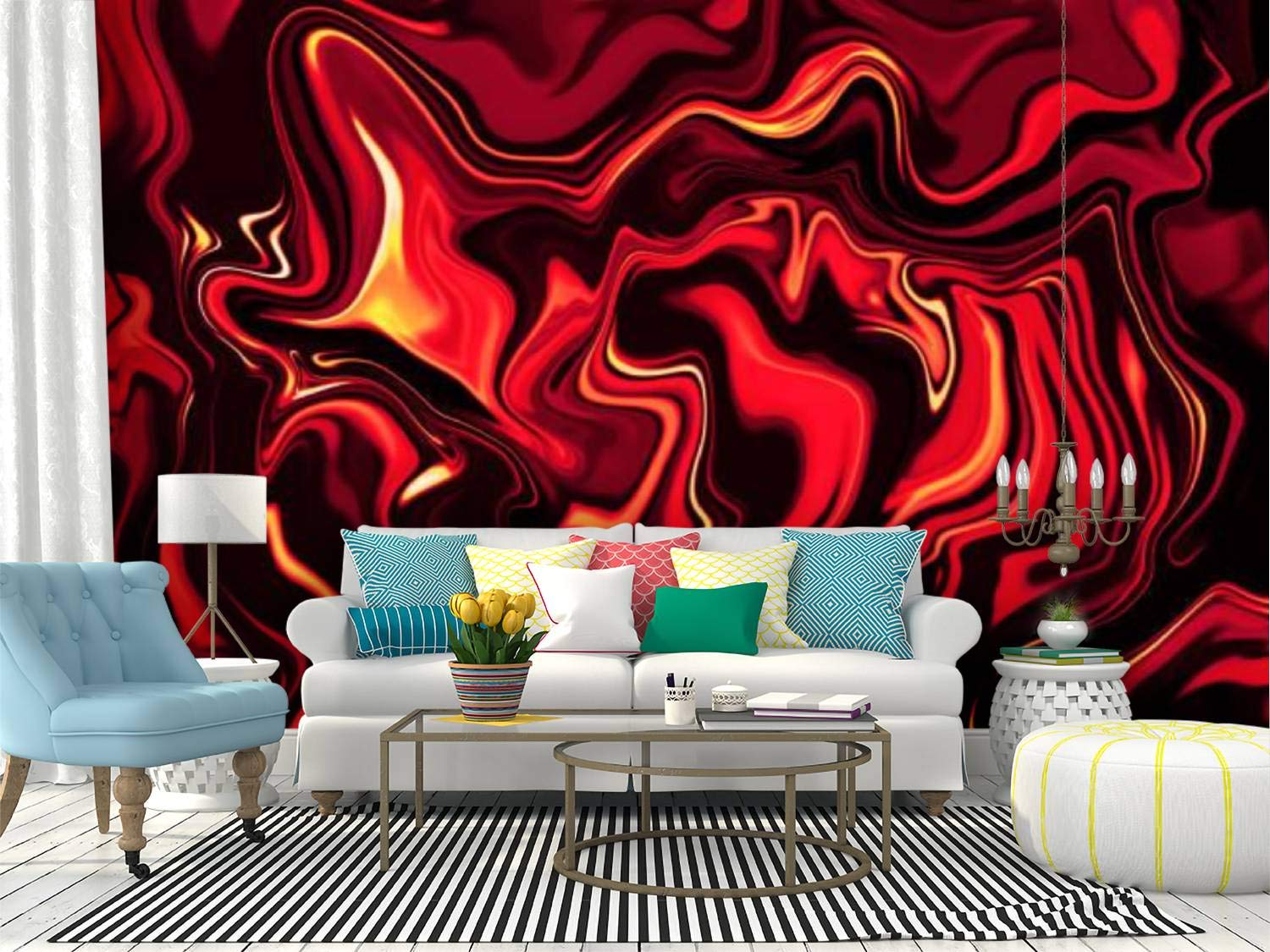 Abstract Fire Waves Art Wallpapers