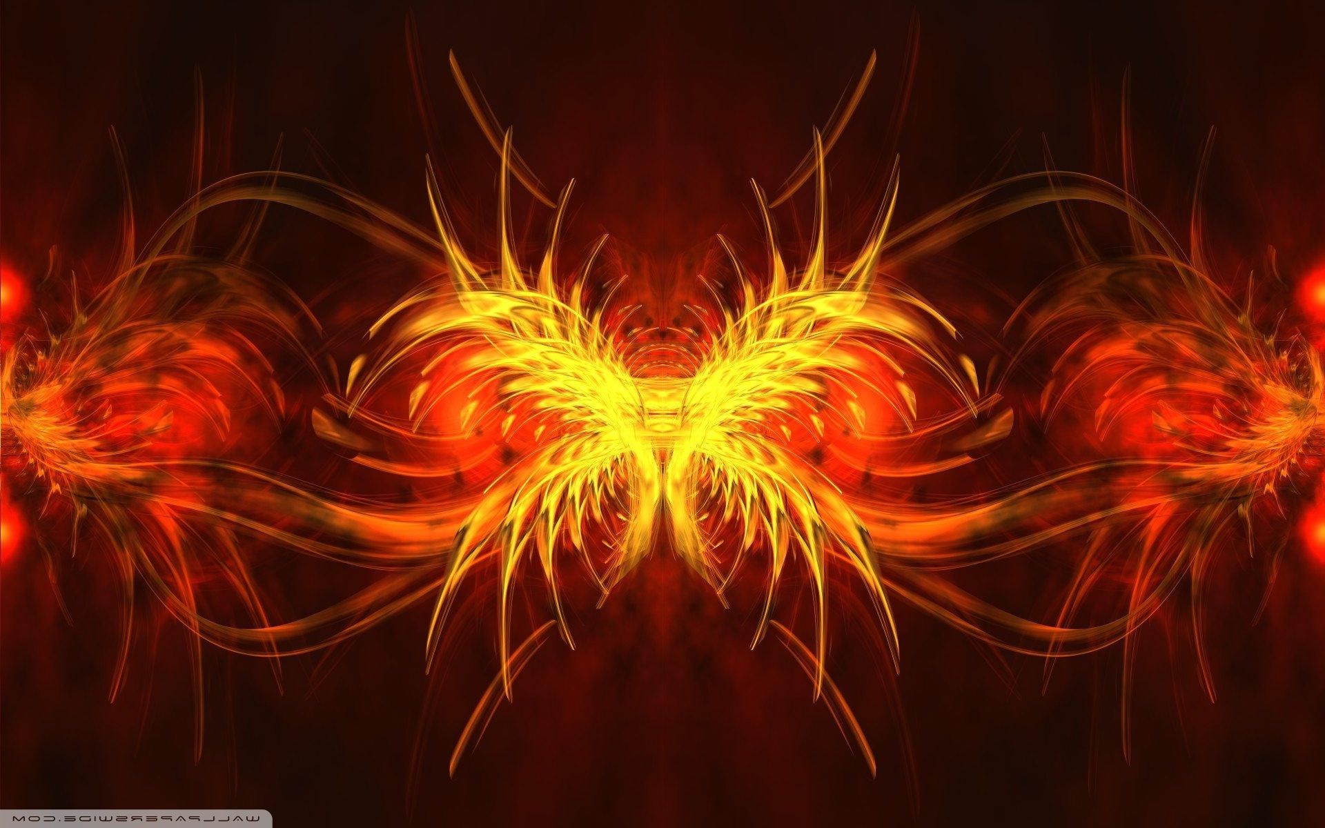 Abstract Fire Waves Art Wallpapers