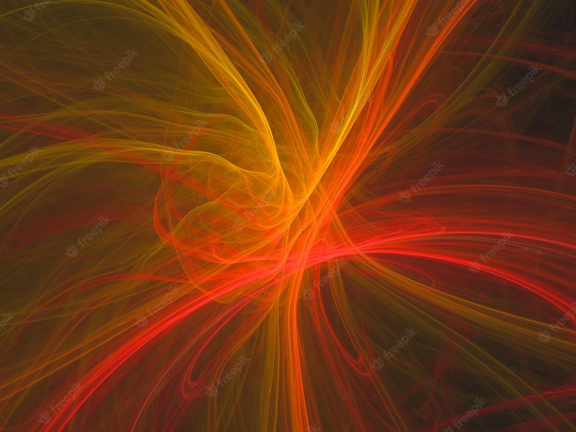 Abstract Fire Waves Art Wallpapers