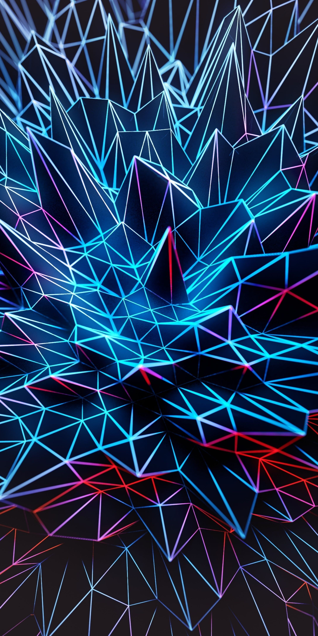 Triangle 8K Blue Pattern Wallpapers