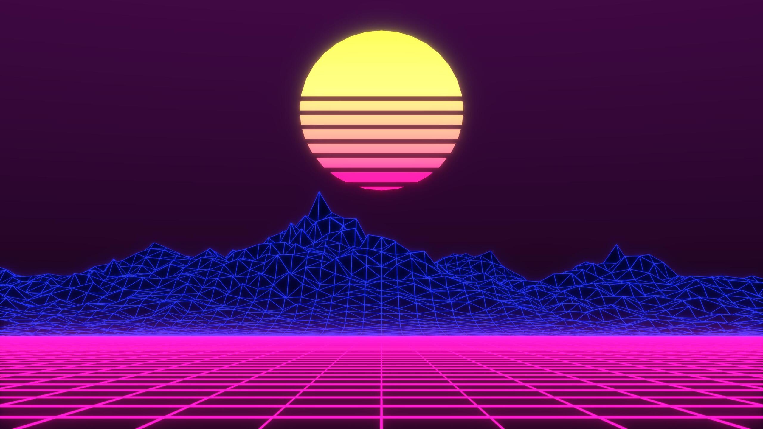 Neon Gradient Minimalist Wallpapers