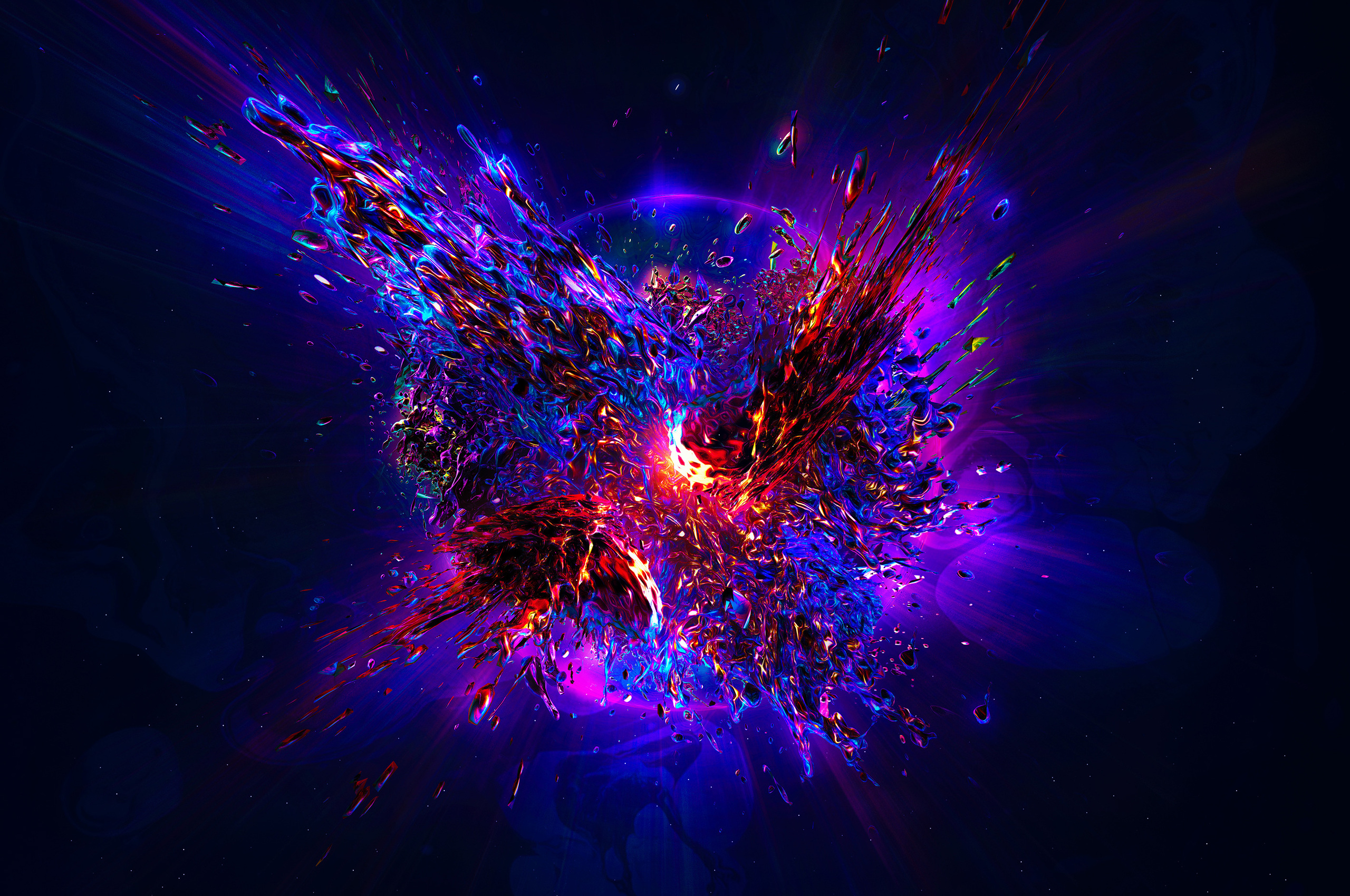 3D Abstract Explosion Wallpapers