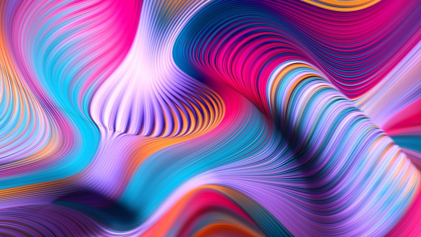 Colorful Gradient Waves 8K Wallpapers