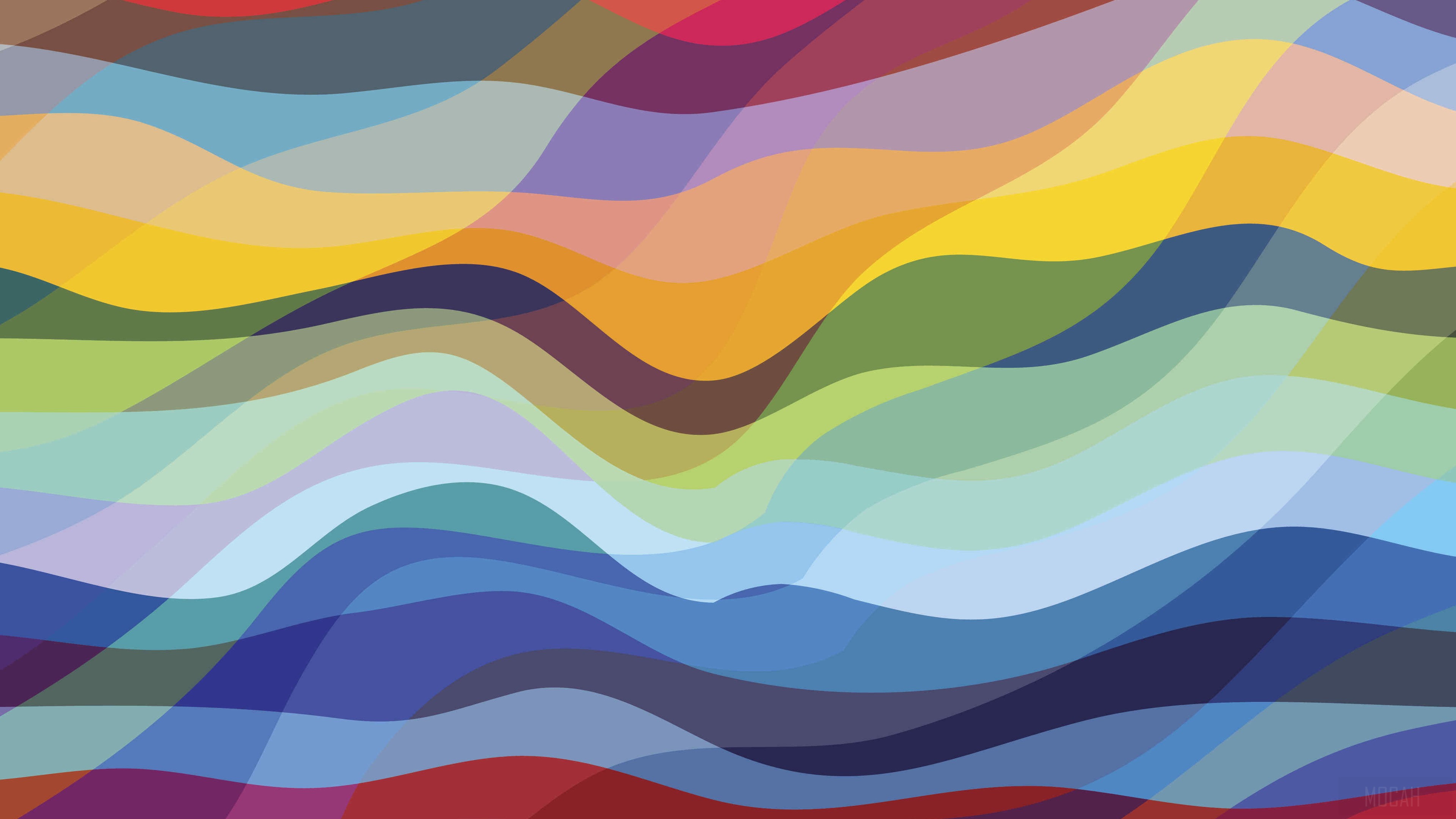 Colorful Gradient Waves 8K Wallpapers