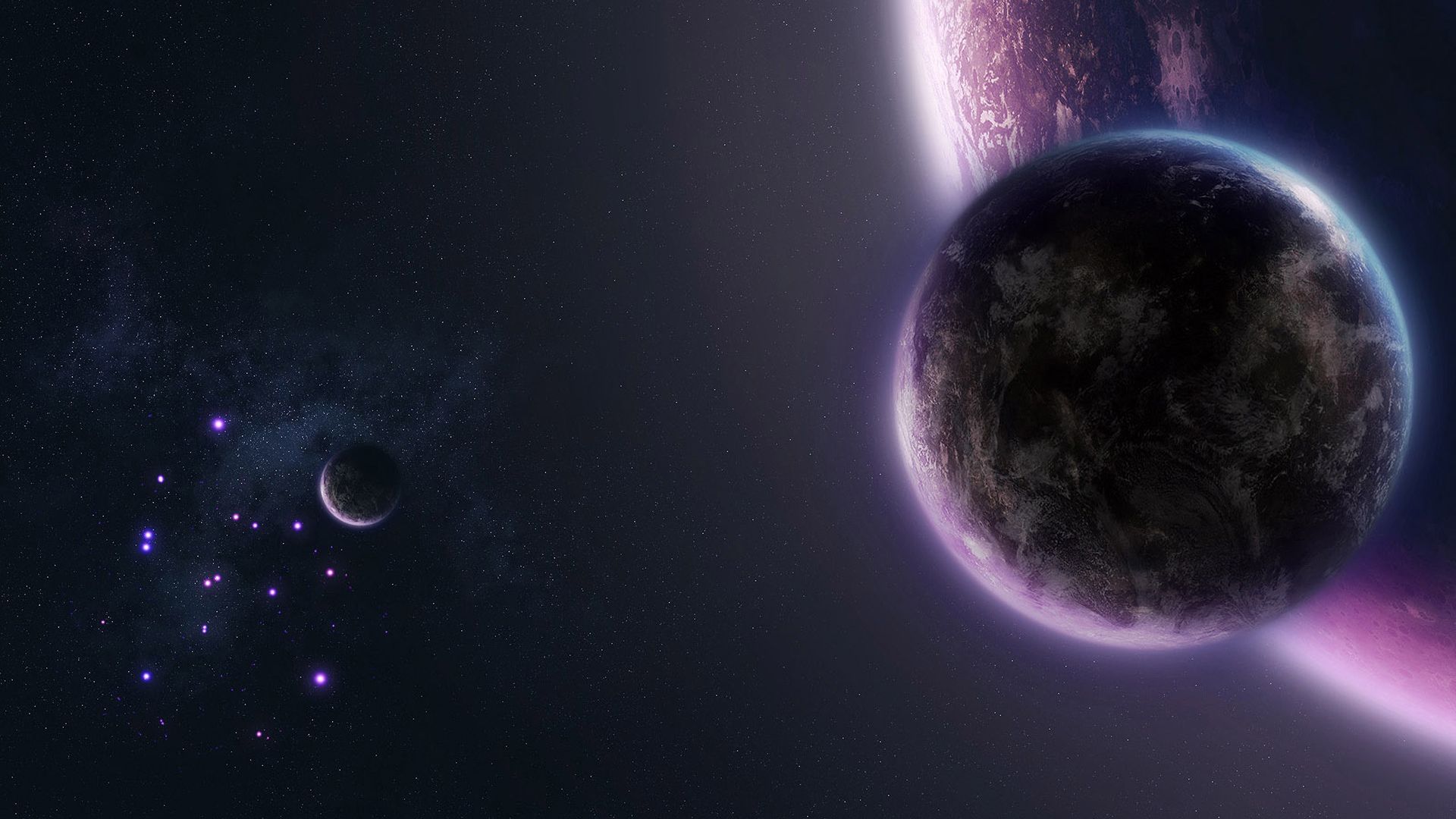 Artistic Purple Planet Wallpapers