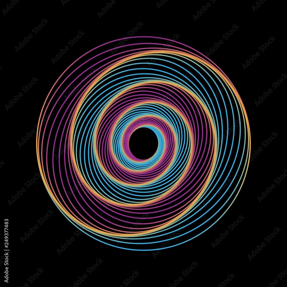 Spiral Line Neon Art Wallpapers