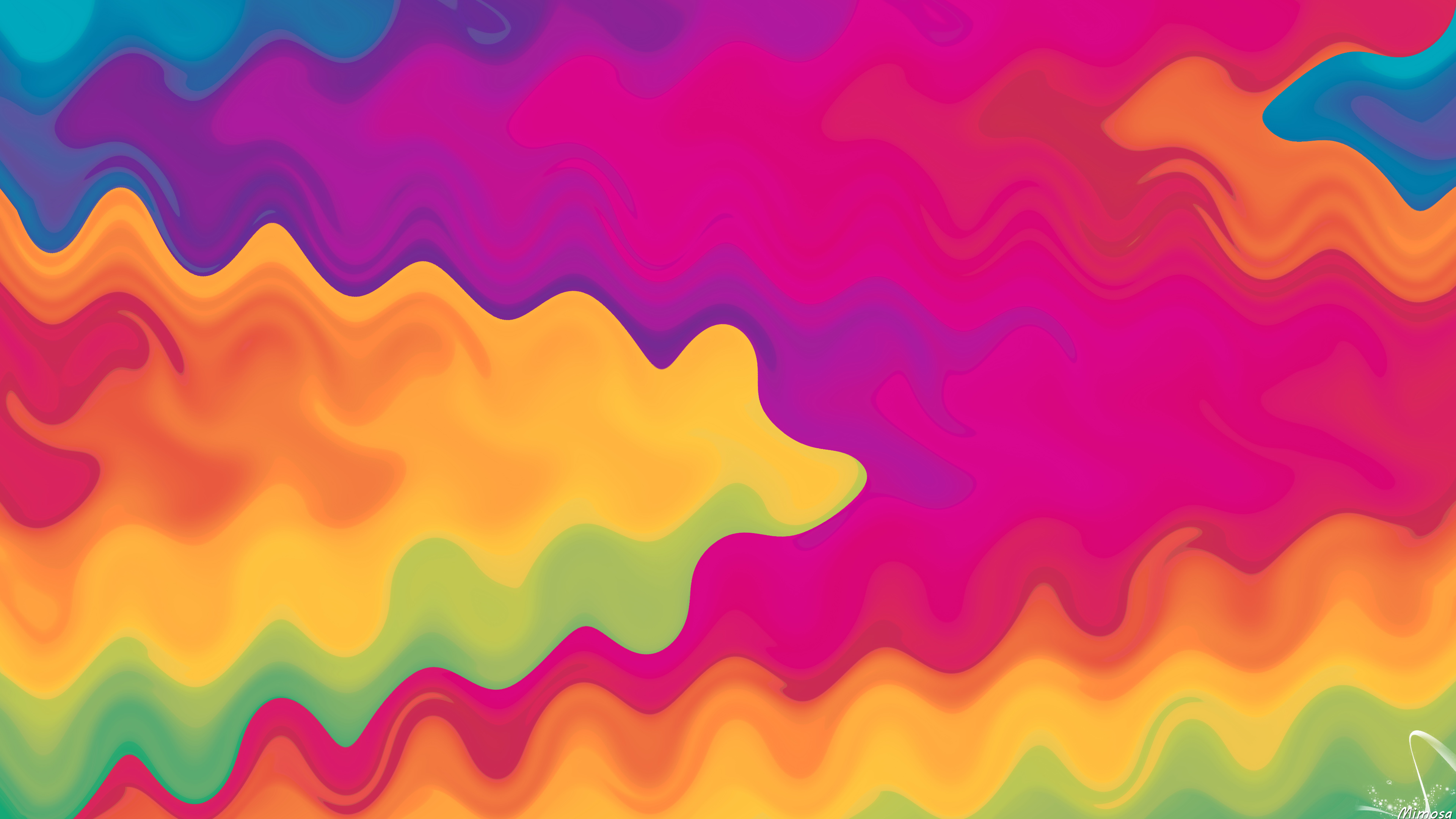 Abstract Gradient Waves Wallpapers