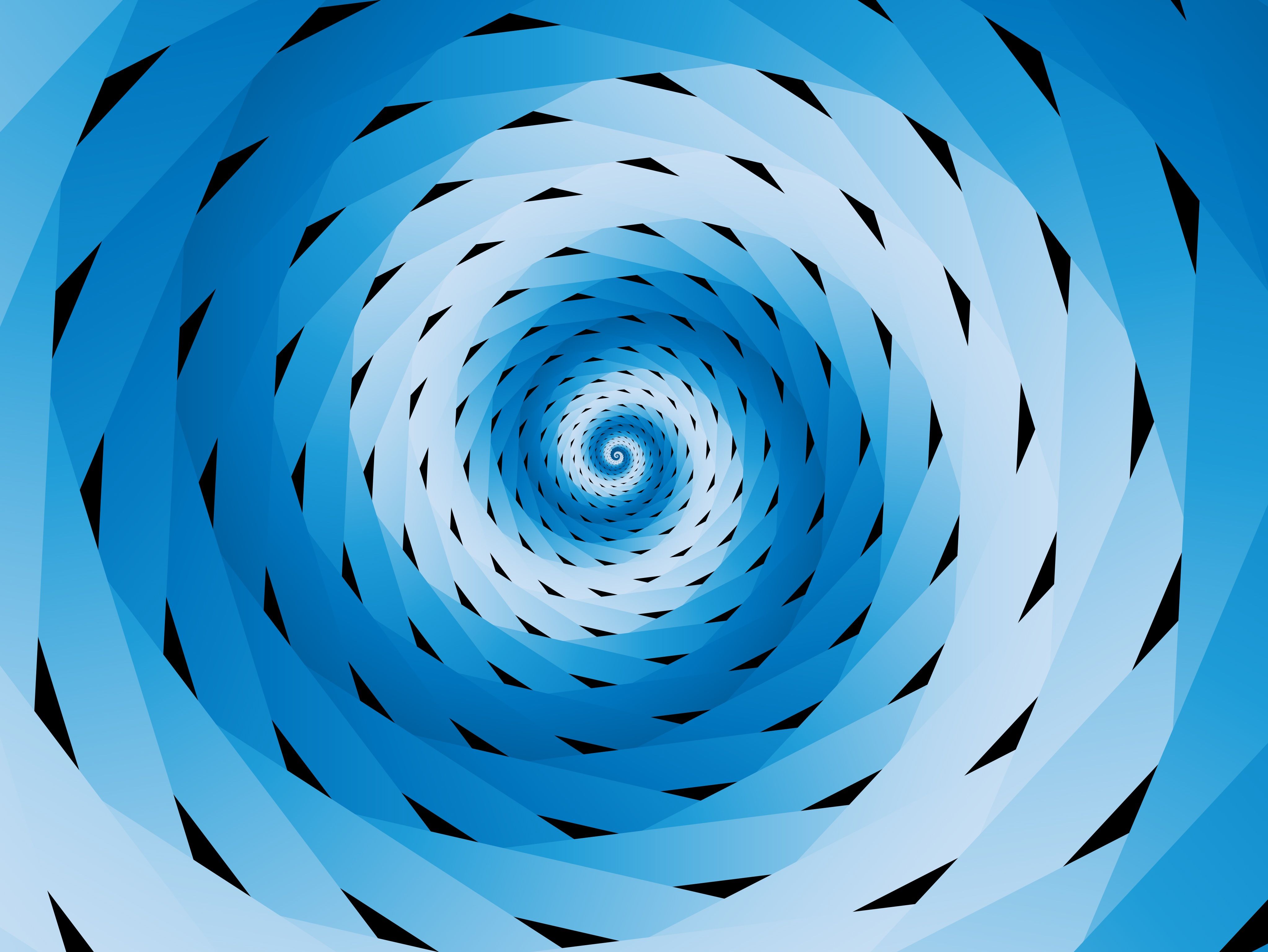 Spiral Shape Blue Abstract Wallpapers