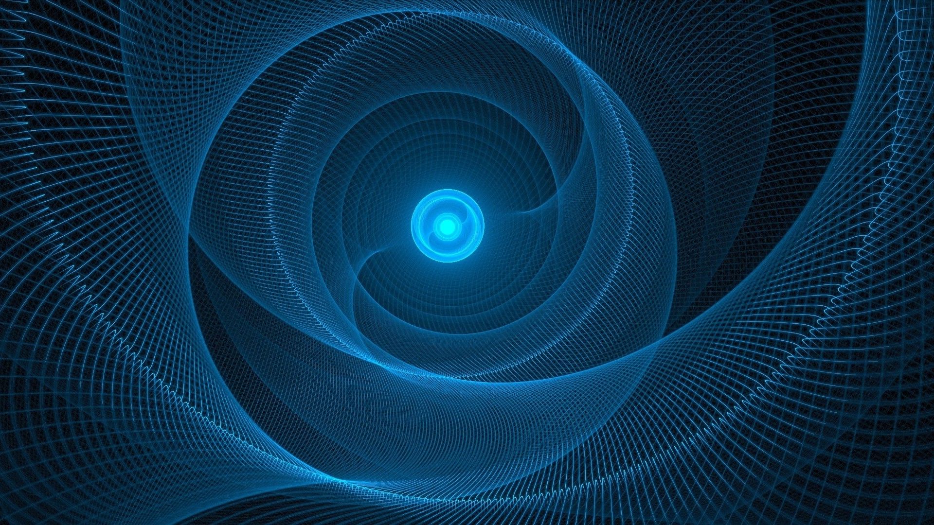 Spiral Shape Blue Abstract Wallpapers