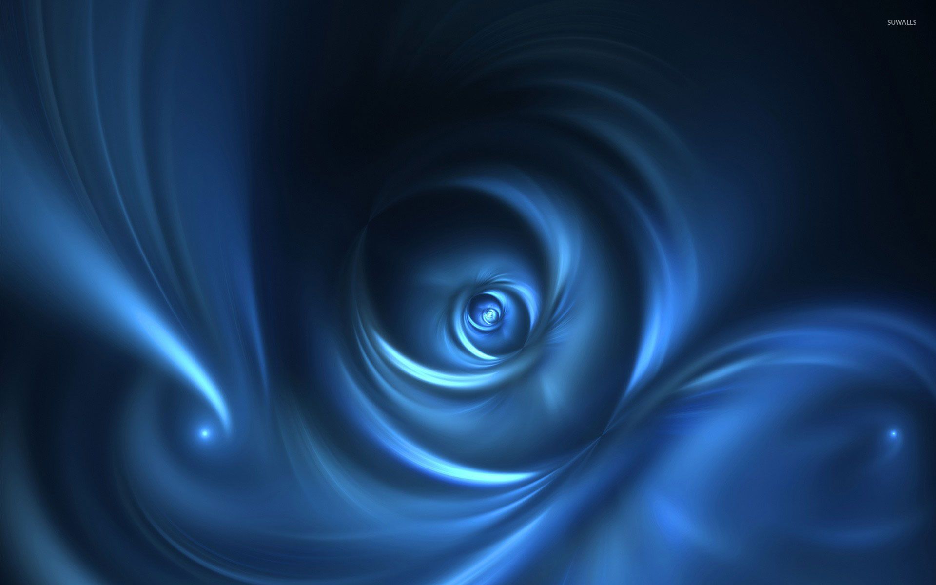 Spiral Shape Blue Abstract Wallpapers