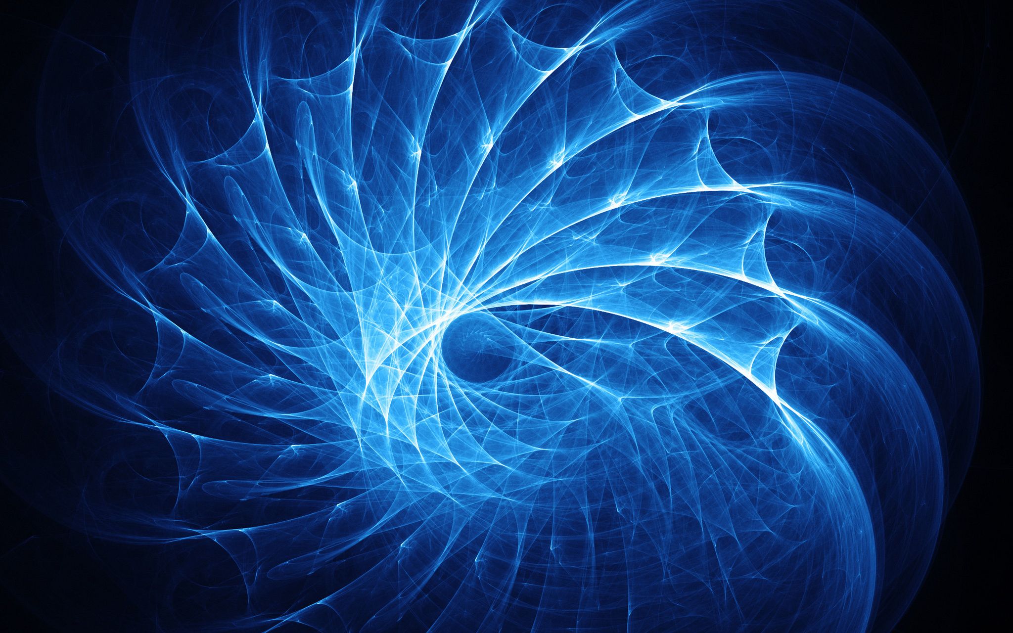 Spiral Shape Blue Abstract Wallpapers