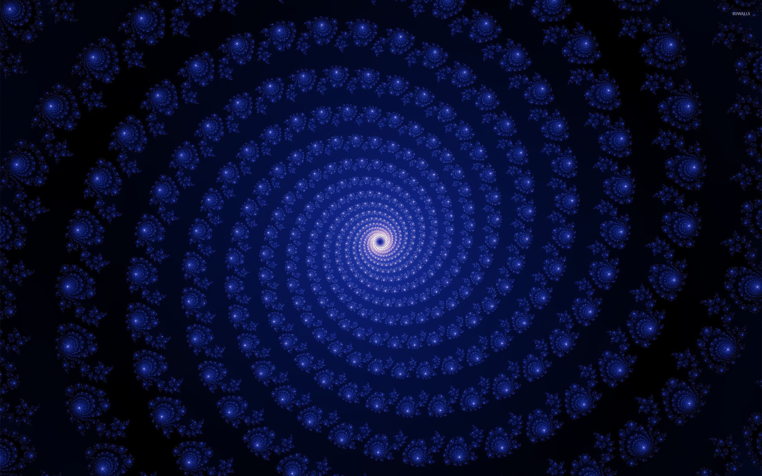 Spiral Shape Blue Abstract Wallpapers