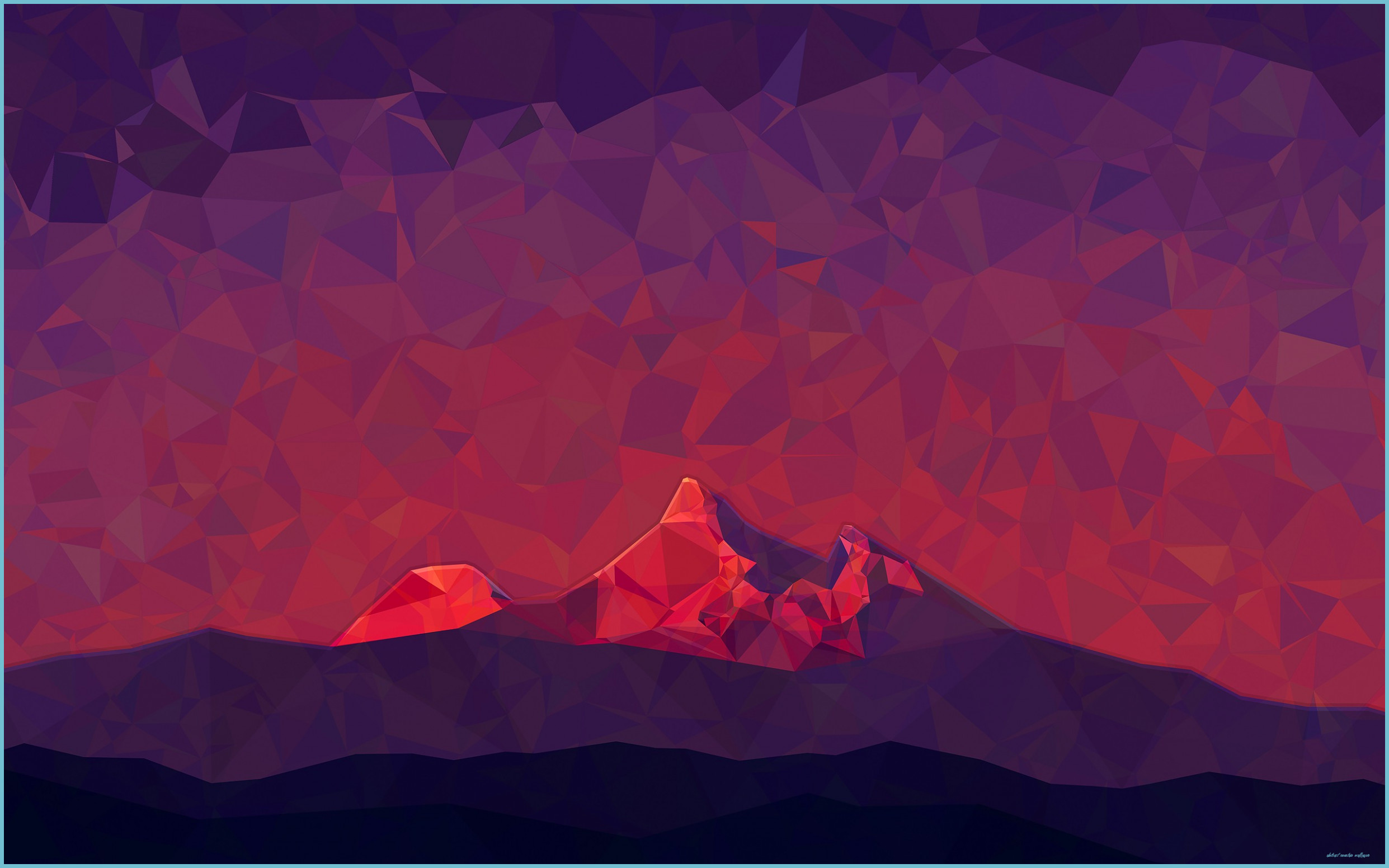 Fractal Red Mountains Wallpapers