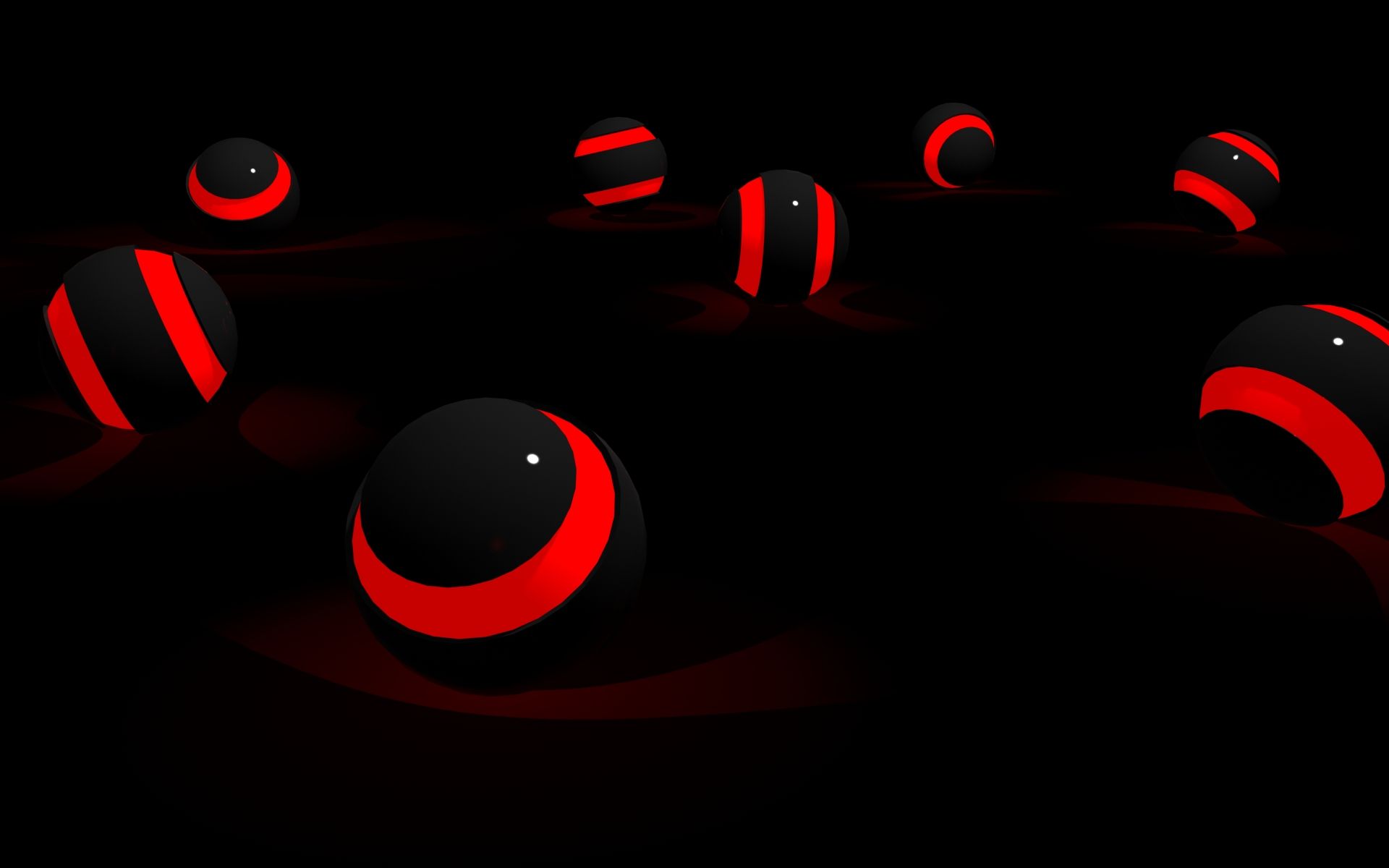 Abstract Dark Red Ball Wallpapers