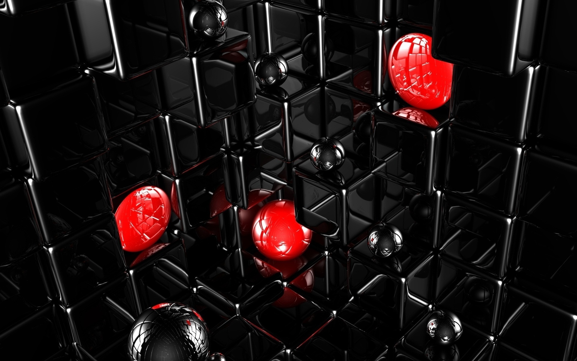 Abstract Dark Red Ball Wallpapers