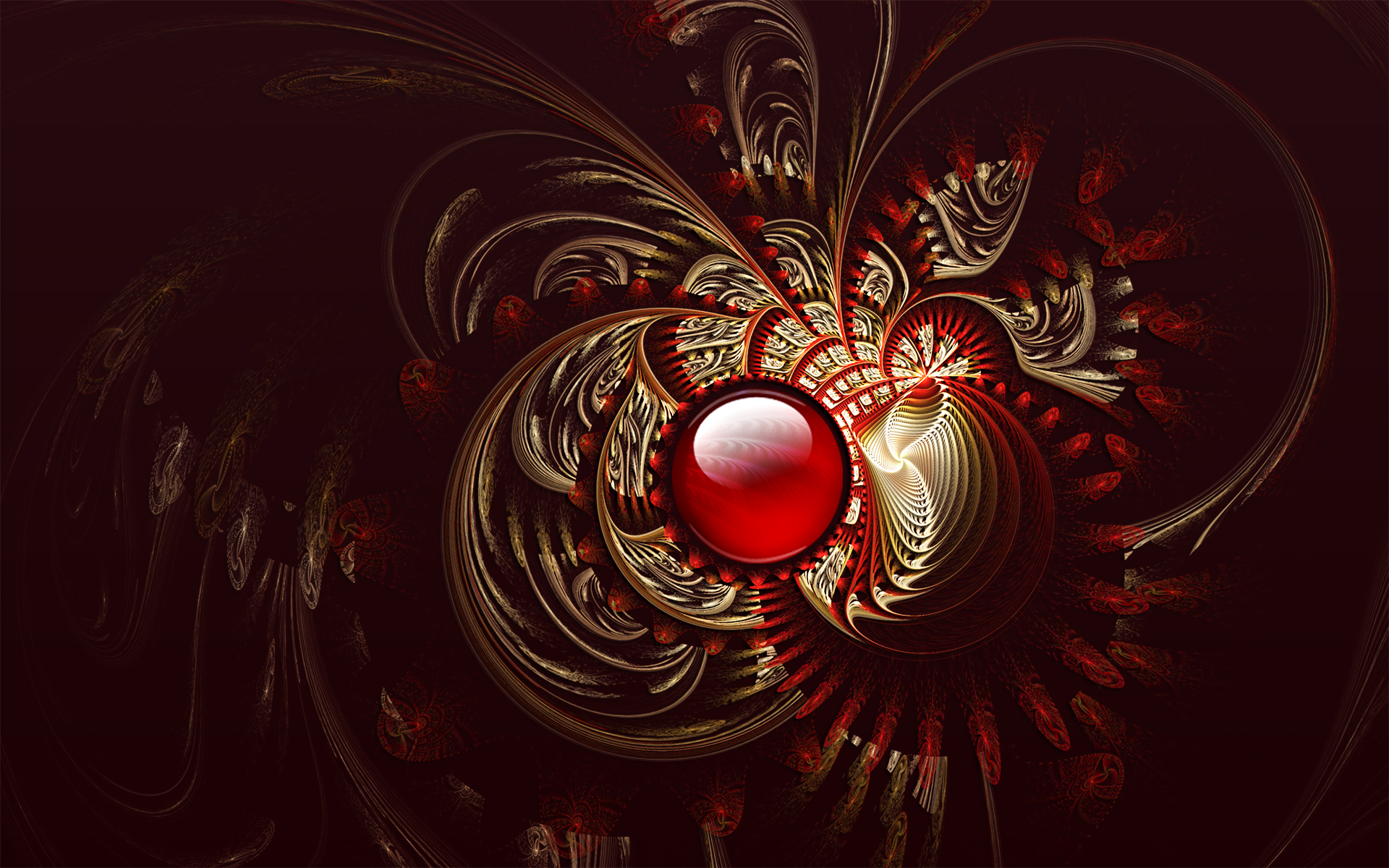 Abstract Dark Red Ball Wallpapers