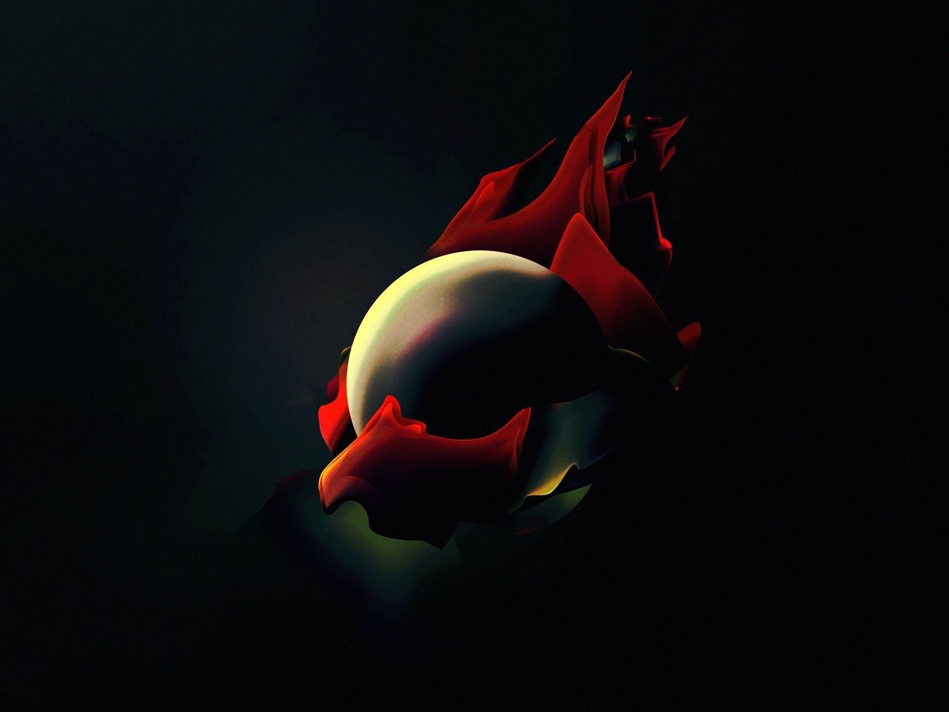 Abstract Dark Red Ball Wallpapers