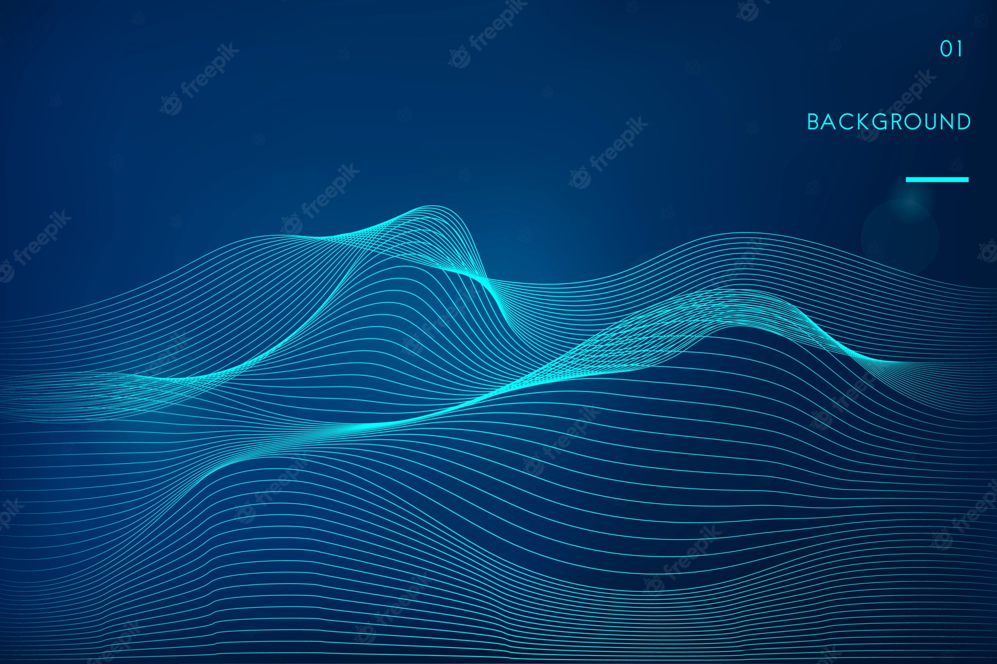 Abstract Digital Wave Wallpapers