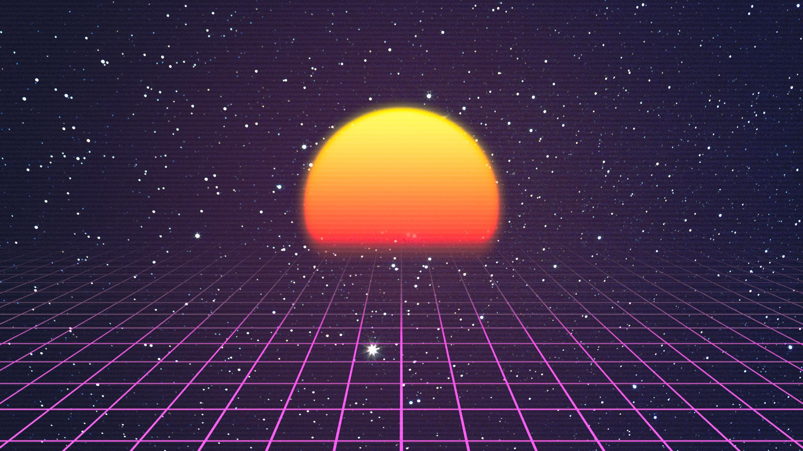 Abstract Vaporwave Retrowave Sun Reflaction Wallpapers