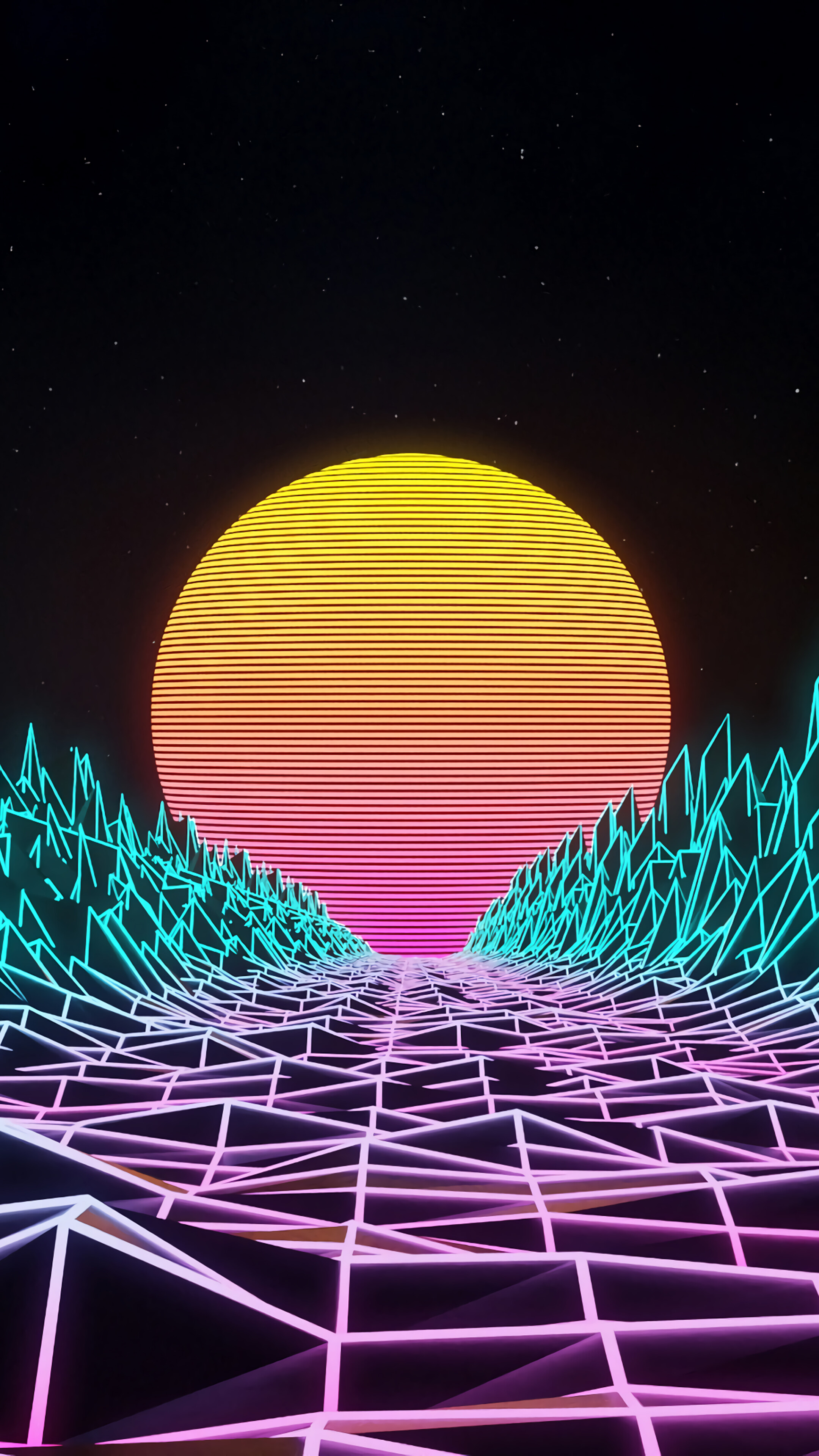 Abstract Vaporwave Retrowave Sun Reflaction Wallpapers