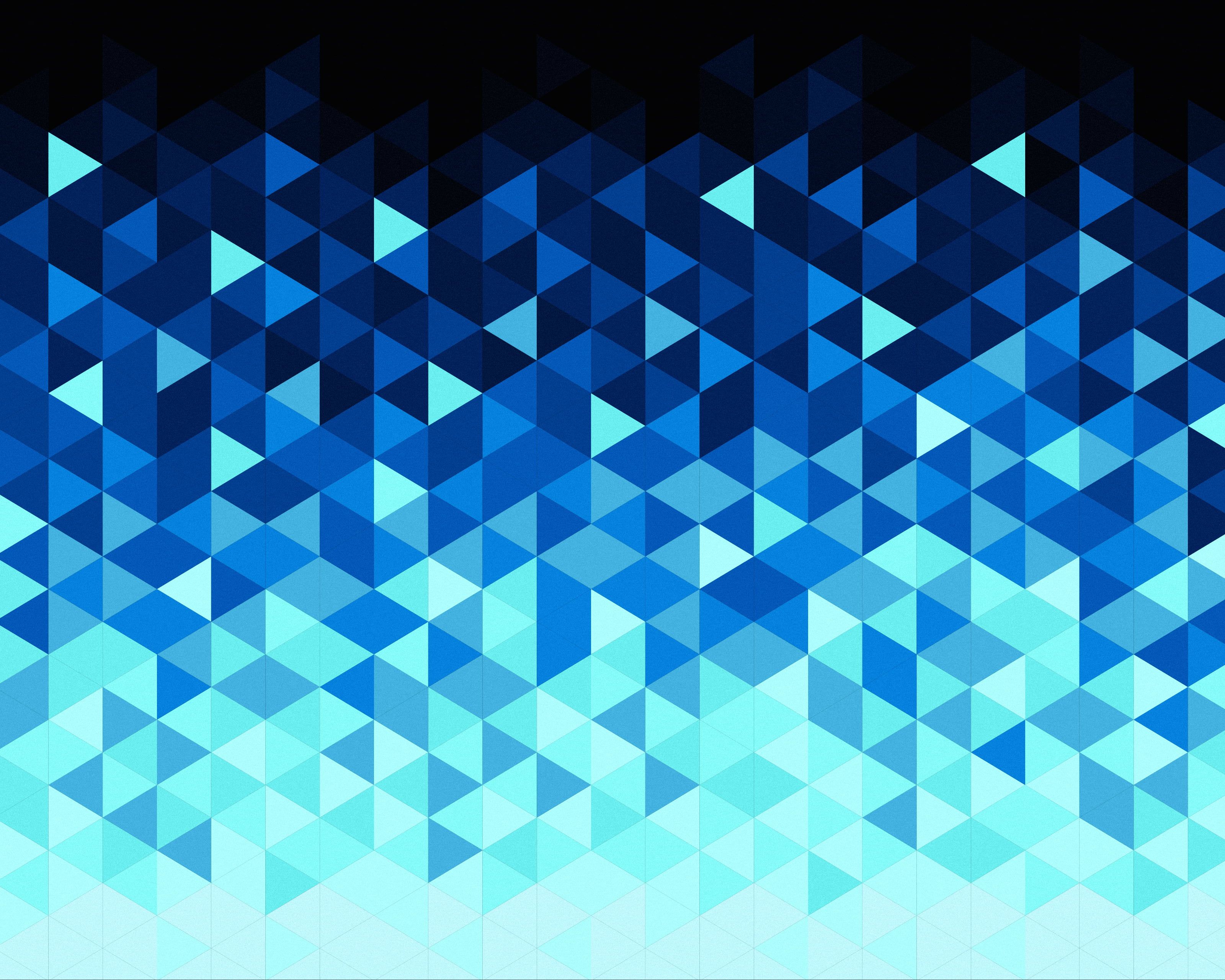 The Shape Of Triangles Blue Abstract Wallpapers