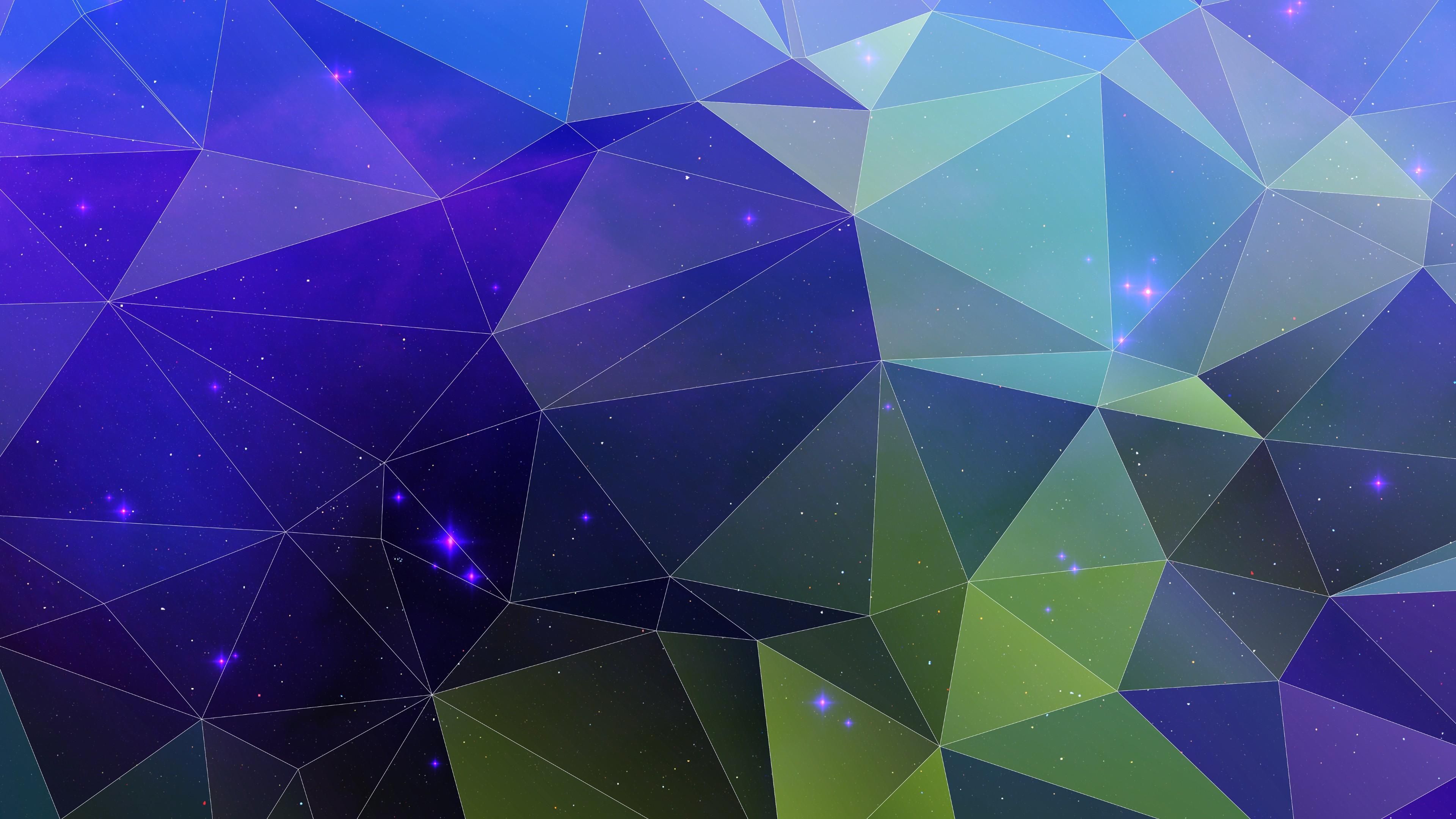 The Shape Of Triangles Blue Abstract Wallpapers