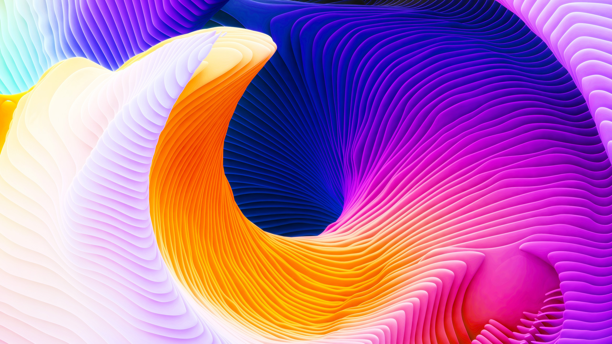 Purple Oval Waves Wallpapers